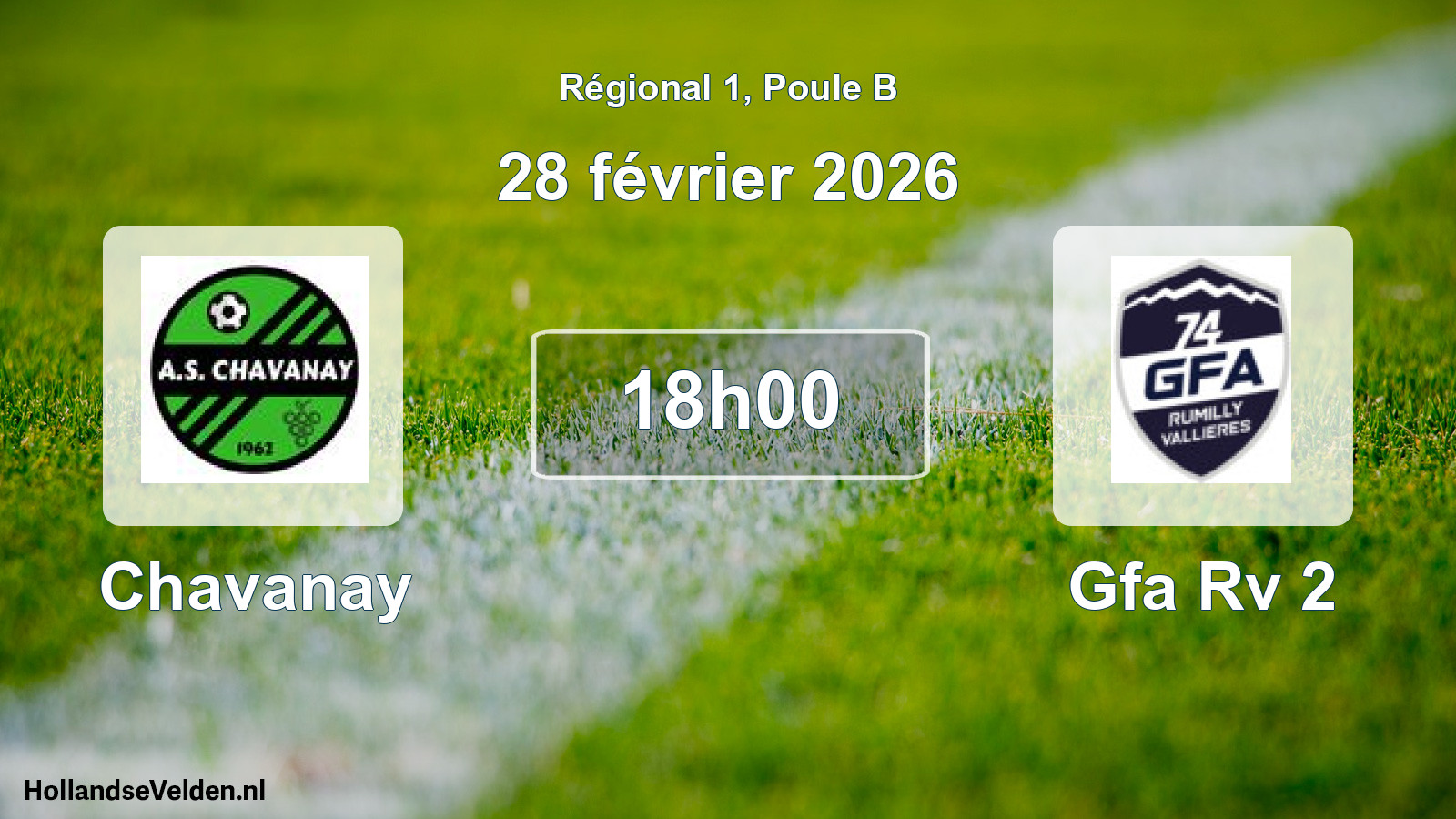 Geplande wedstrijd: Chavanay - Gfa Rv 2 (28 février 2026)