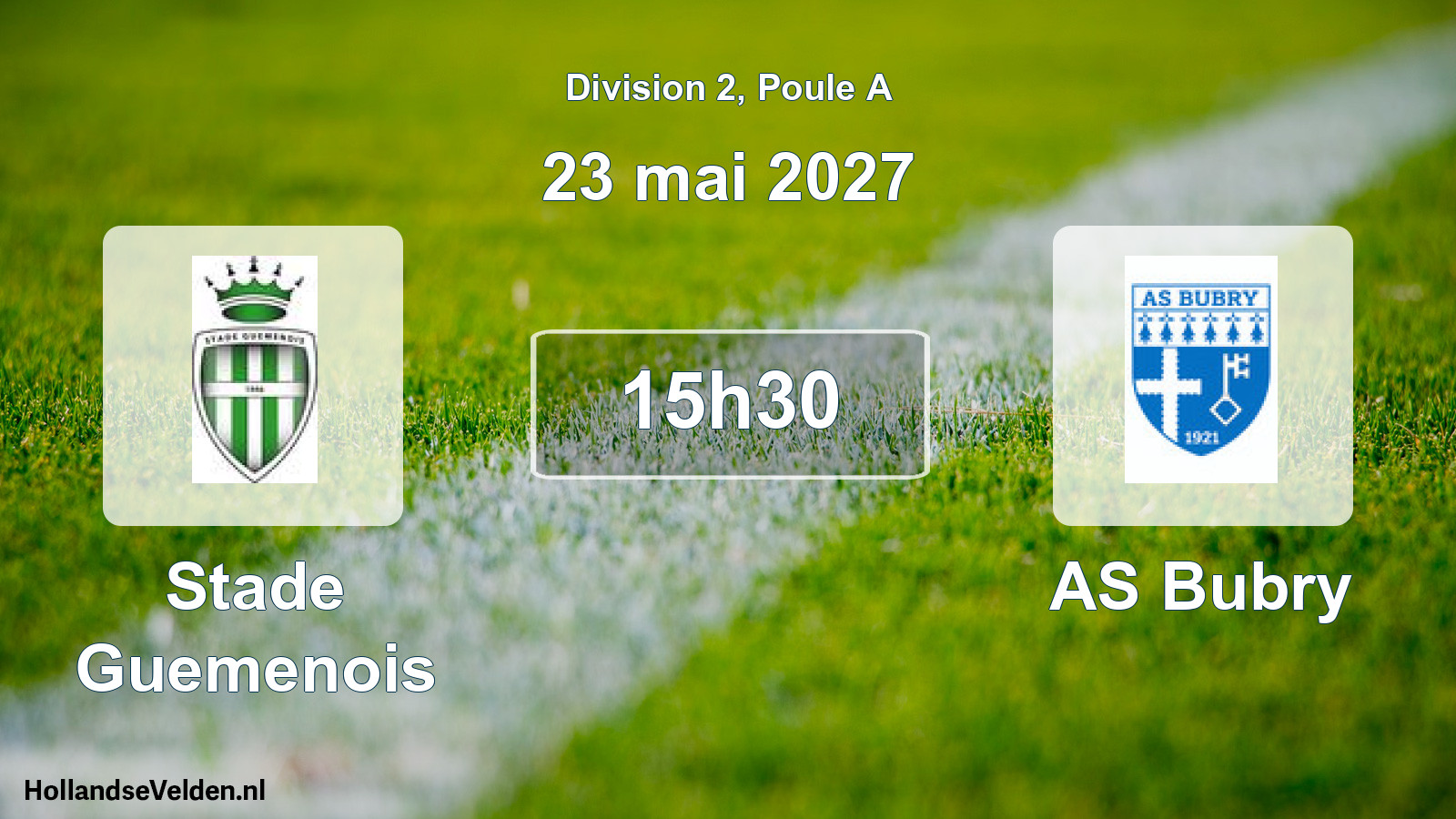 Match programmé: Stade Guemenois - AS Bubry (23 mai 2027)