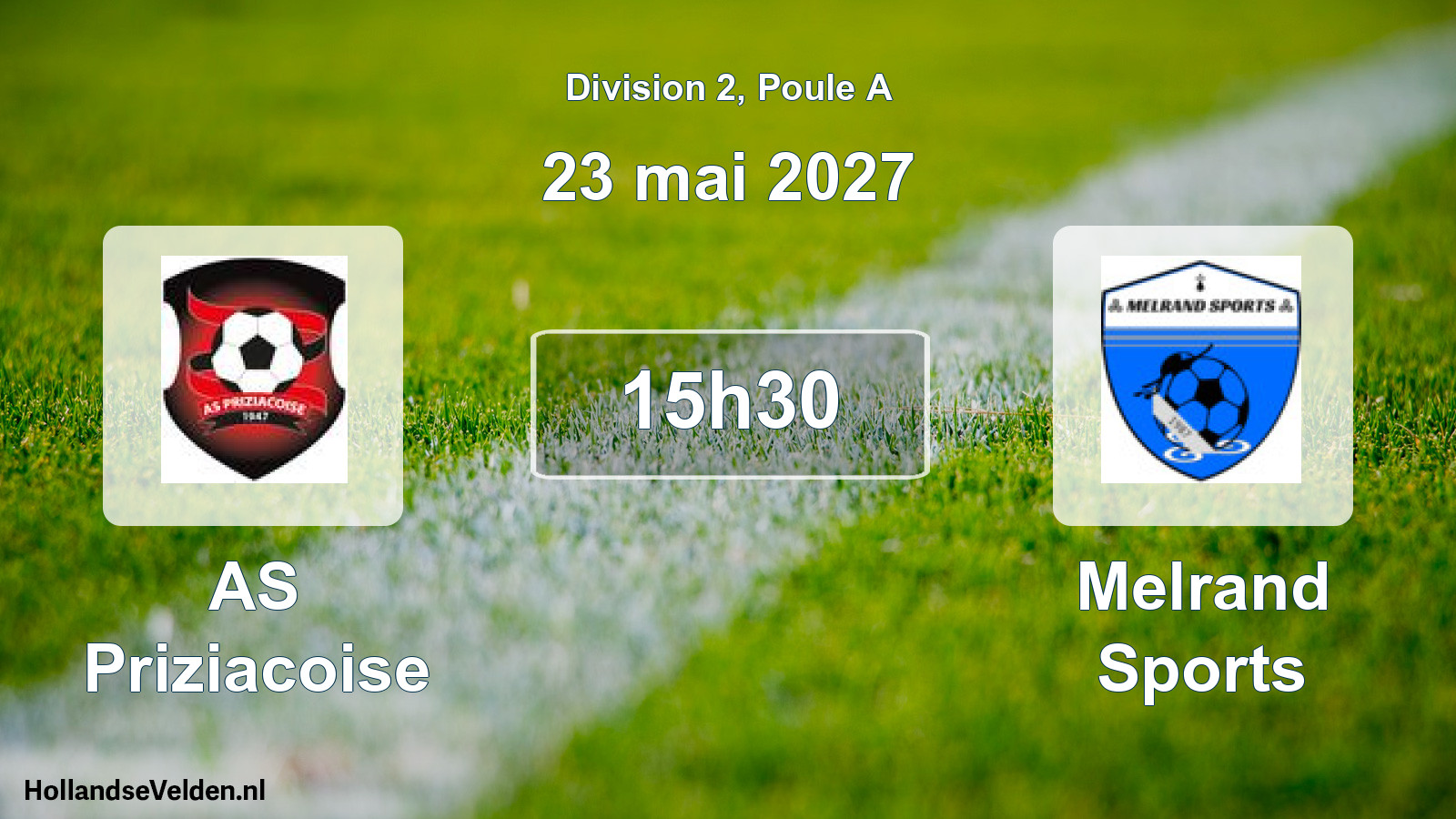 Match programmé: AS Priziacoise - Melrand Sports (23 mai 2027)