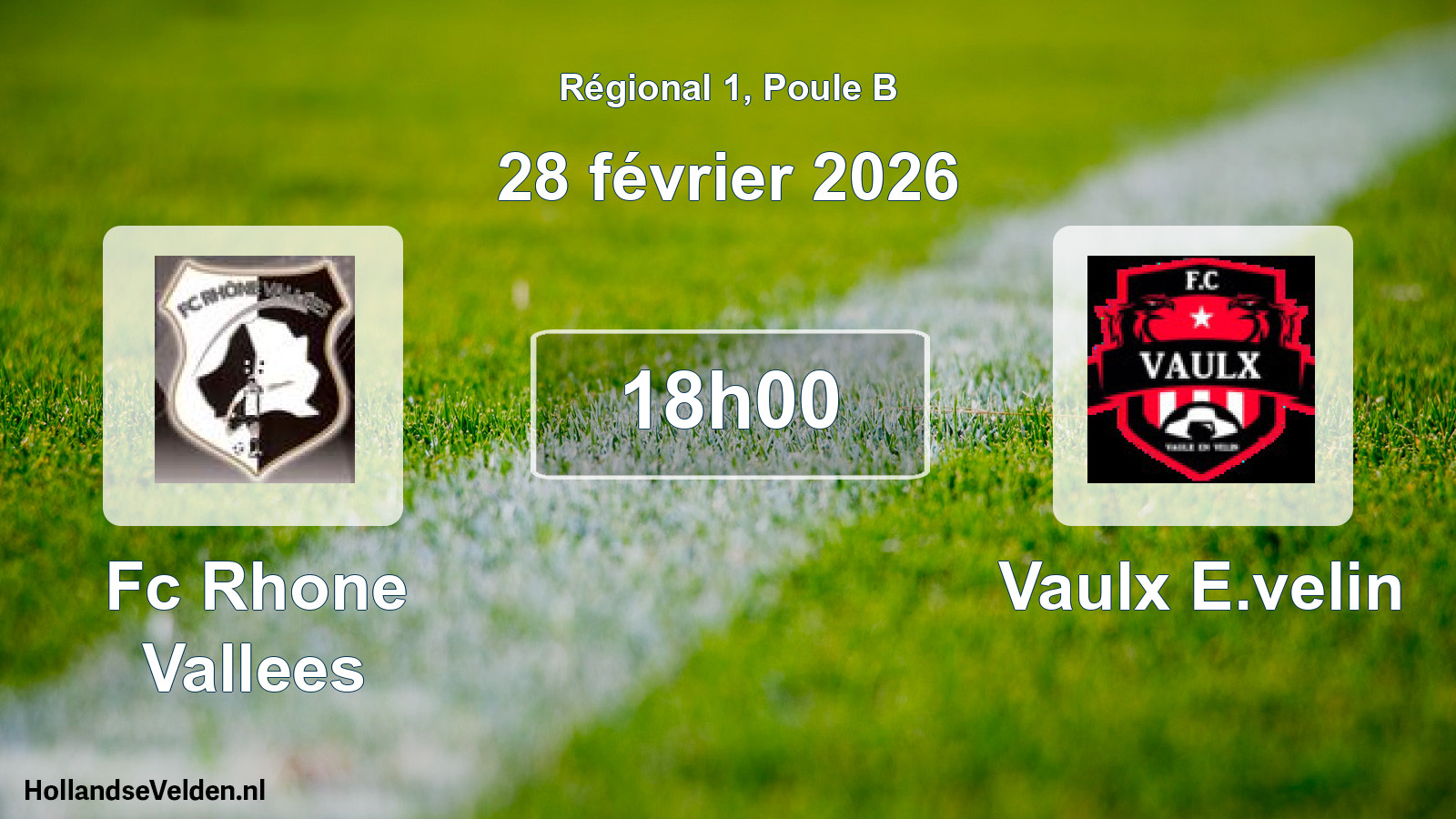 Geplande wedstrijd: Fc Rhone Vallees - Vaulx E.velin (28 februari 2026)