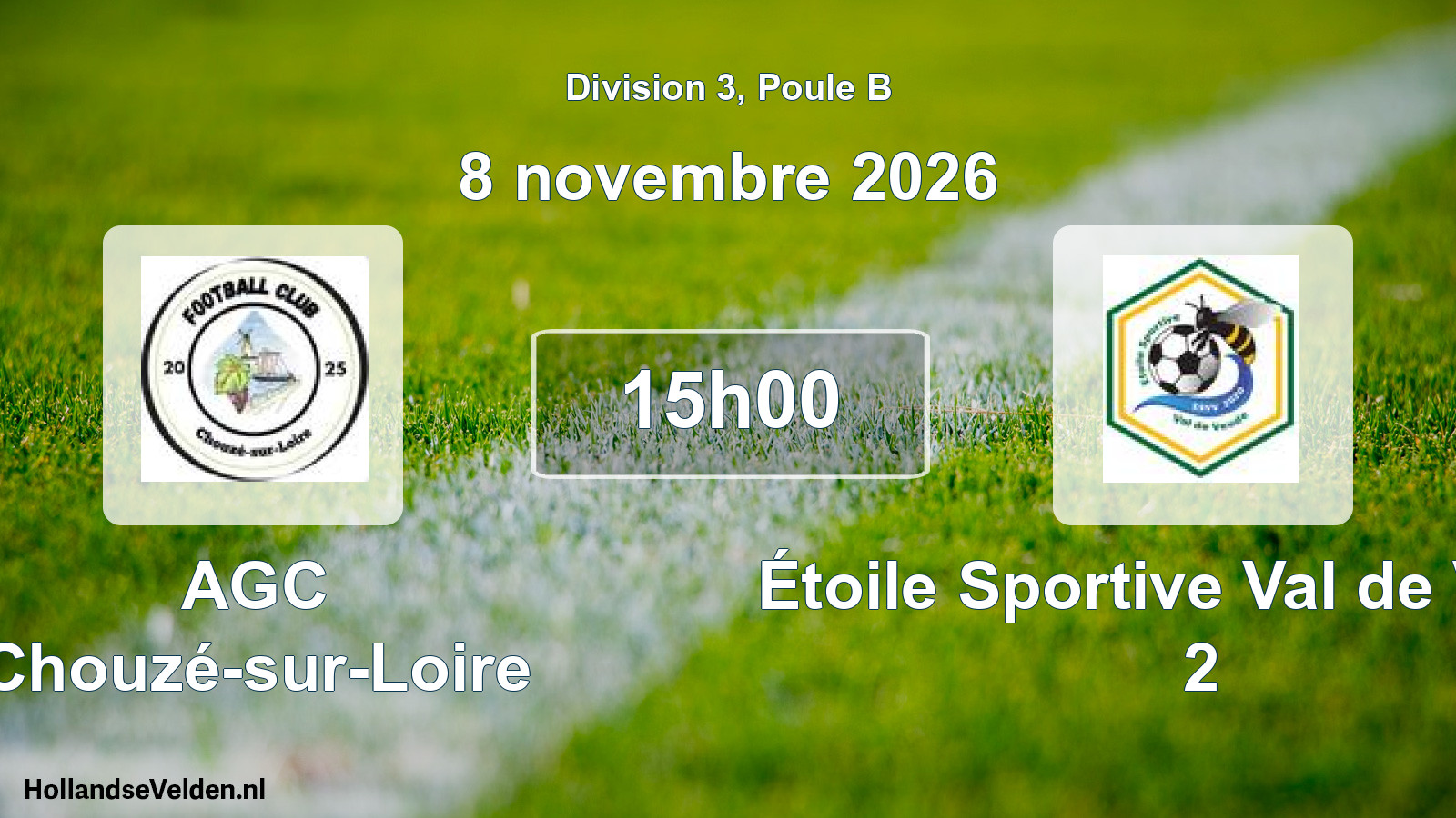 Match programmé: AGC Chouzé-sur-Loire - Étoile Sportive Val de Veude 2 (8 novembre 2026)