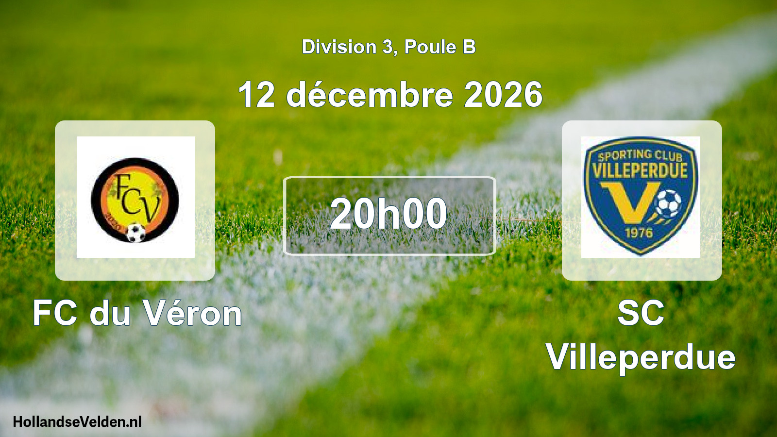 Match programmé: FC du Véron - SC Villeperdue (12 décembre 2026)