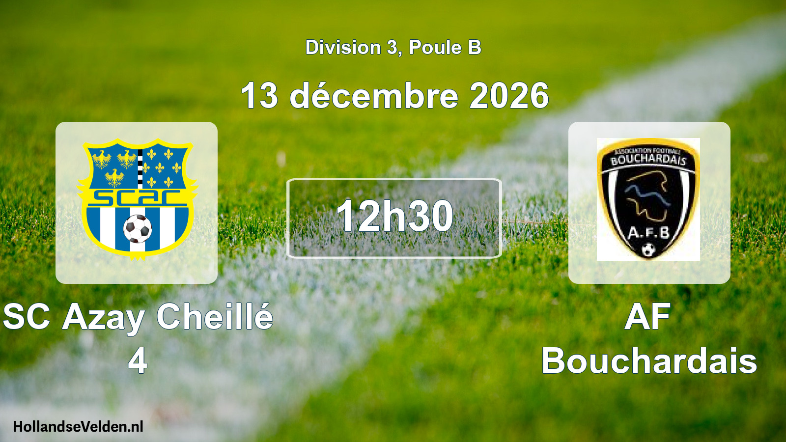 Match programmé: SC Azay Cheillé 4 - AF Bouchardais (13 décembre 2026)