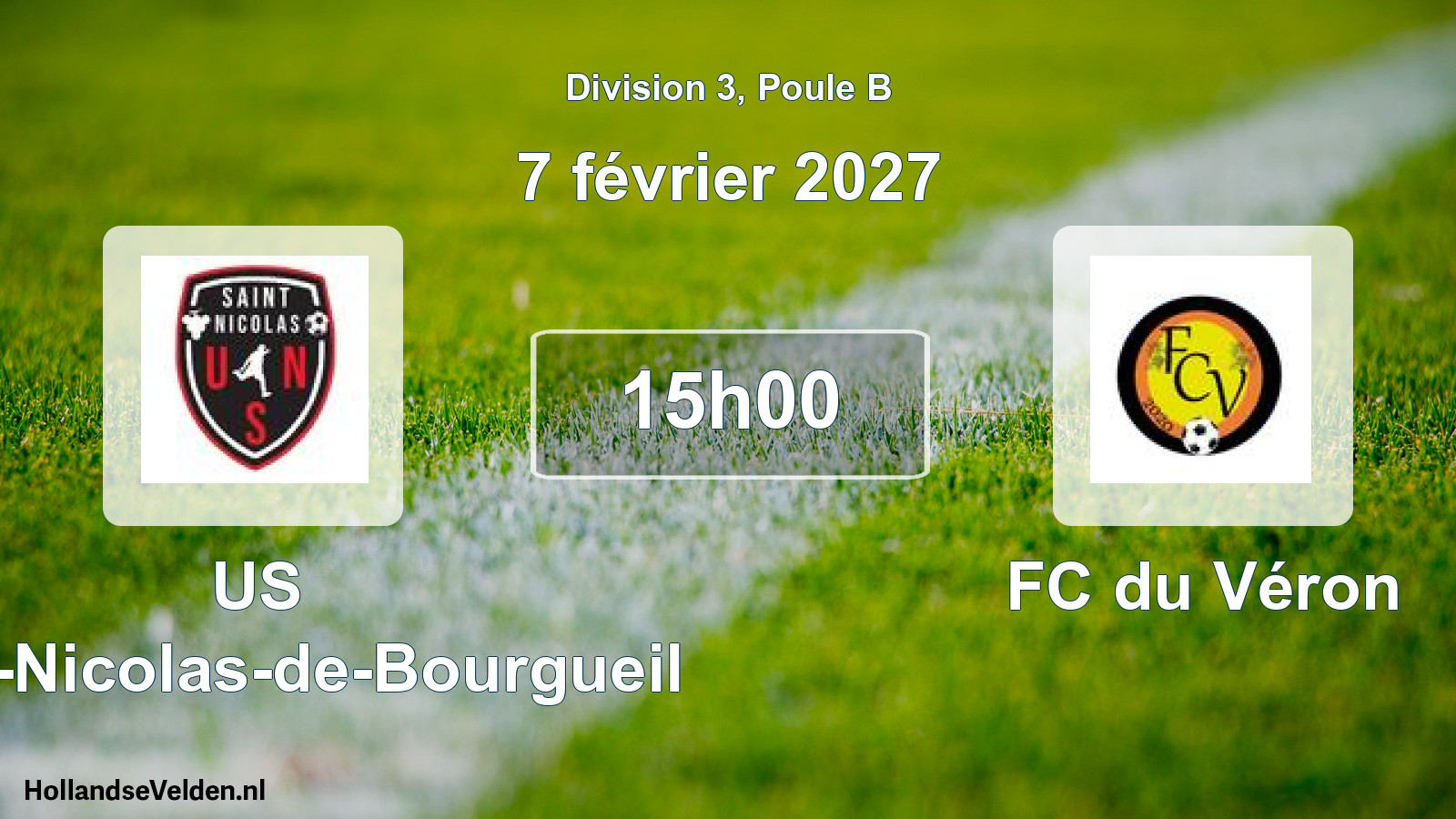 Match programmé: US Saint-Nicolas-de-Bourgueil - FC du Véron (7 février 2027)