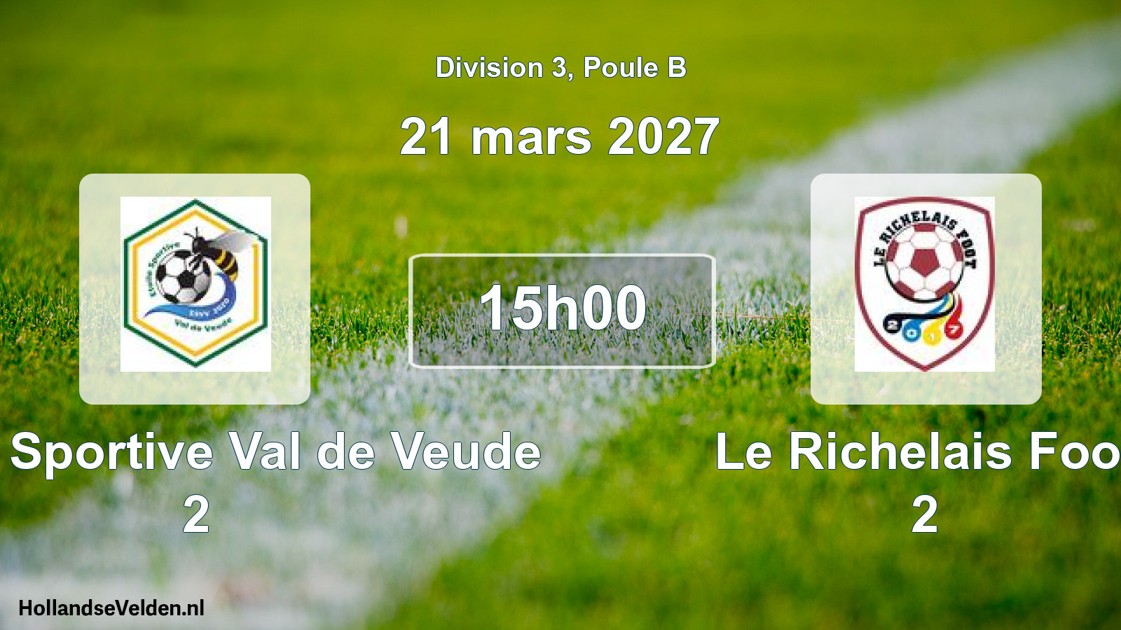 Match programmé: Étoile Sportive Val de Veude 2 - Le Richelais Foot 2 (21 mars 2027)