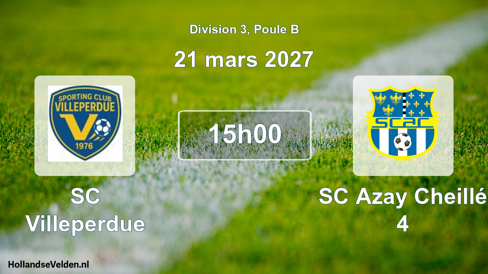 Match programmé: SC Villeperdue - SC Azay Cheillé 4 (21 mars 2027)