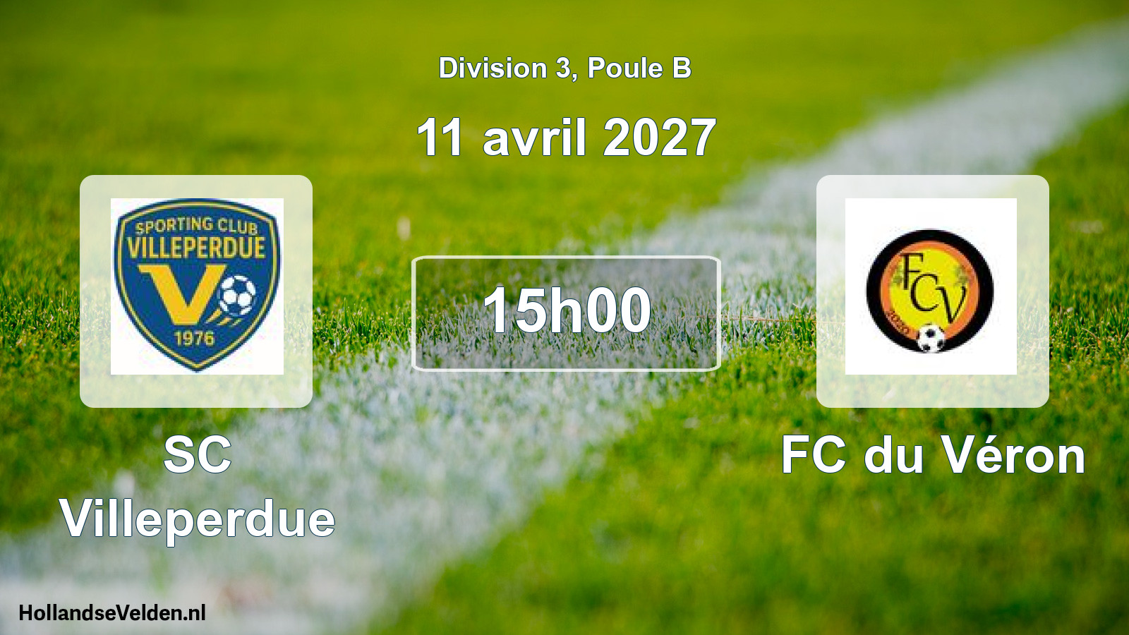 Match programmé: SC Villeperdue - FC du Véron (11 avril 2027)