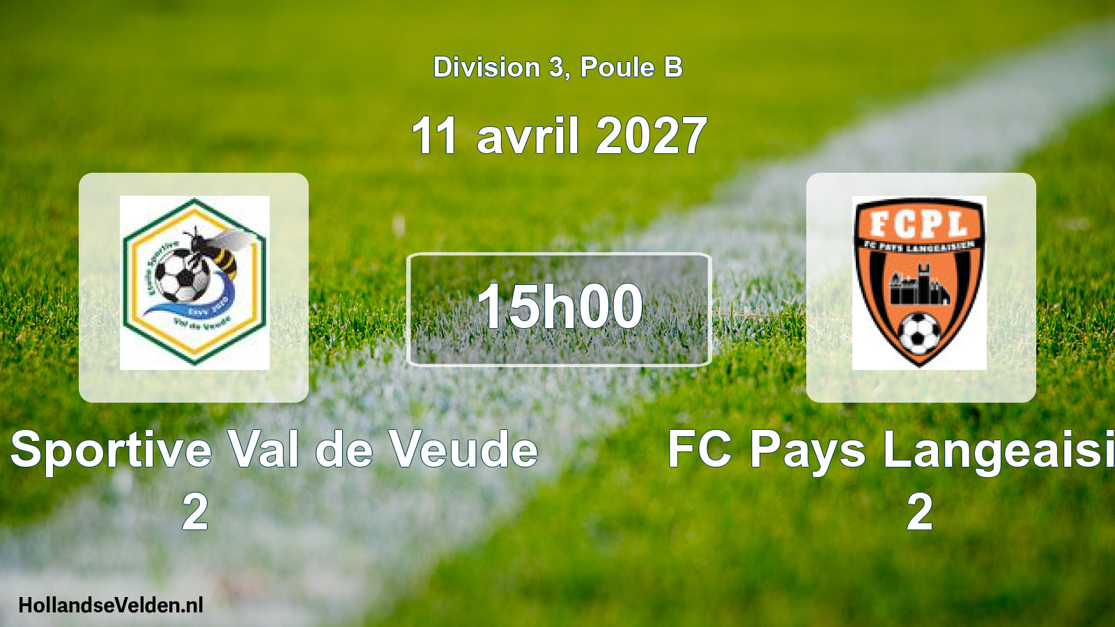 Match programmé: Étoile Sportive Val de Veude 2 - FC Pays Langeaisien 2 (11 avril 2027)