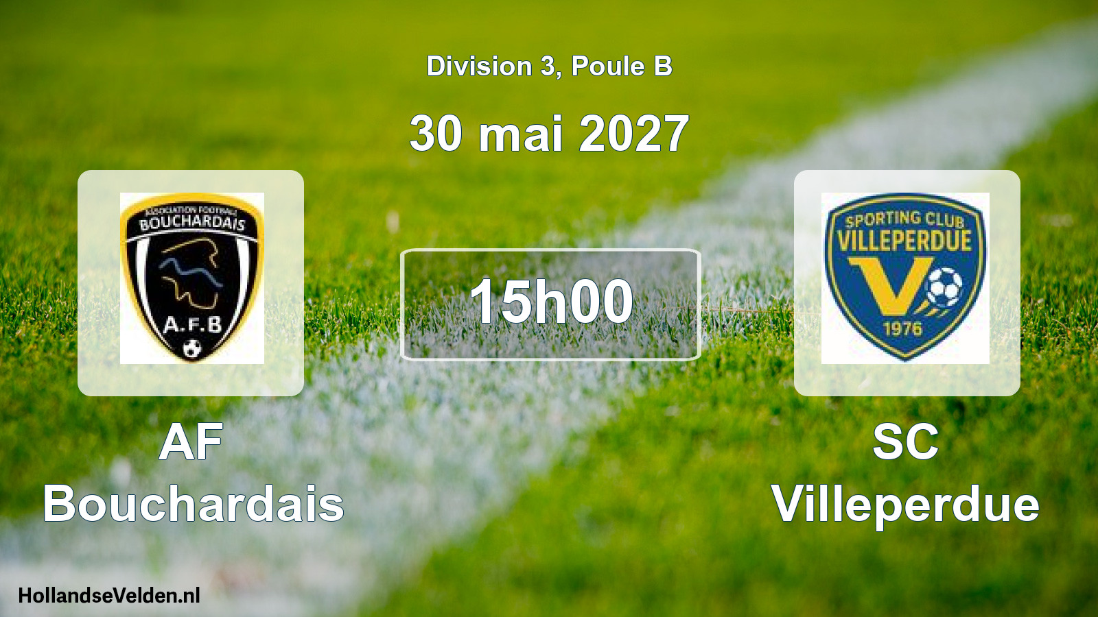 Match programmé: AF Bouchardais - SC Villeperdue (30 mai 2027)