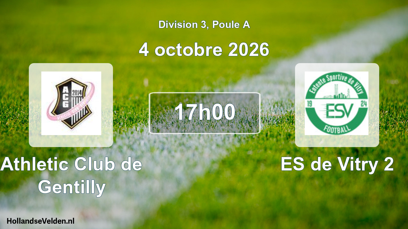 Scheduled Match: Athletic Club de Gentilly - ES de Vitry 2 (4 October 2026)