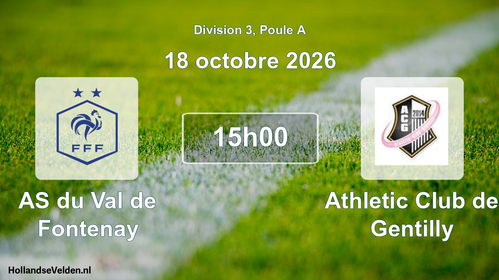 Scheduled Match: AS du Val de Fontenay - Athletic Club de Gentilly (18 October 2026)