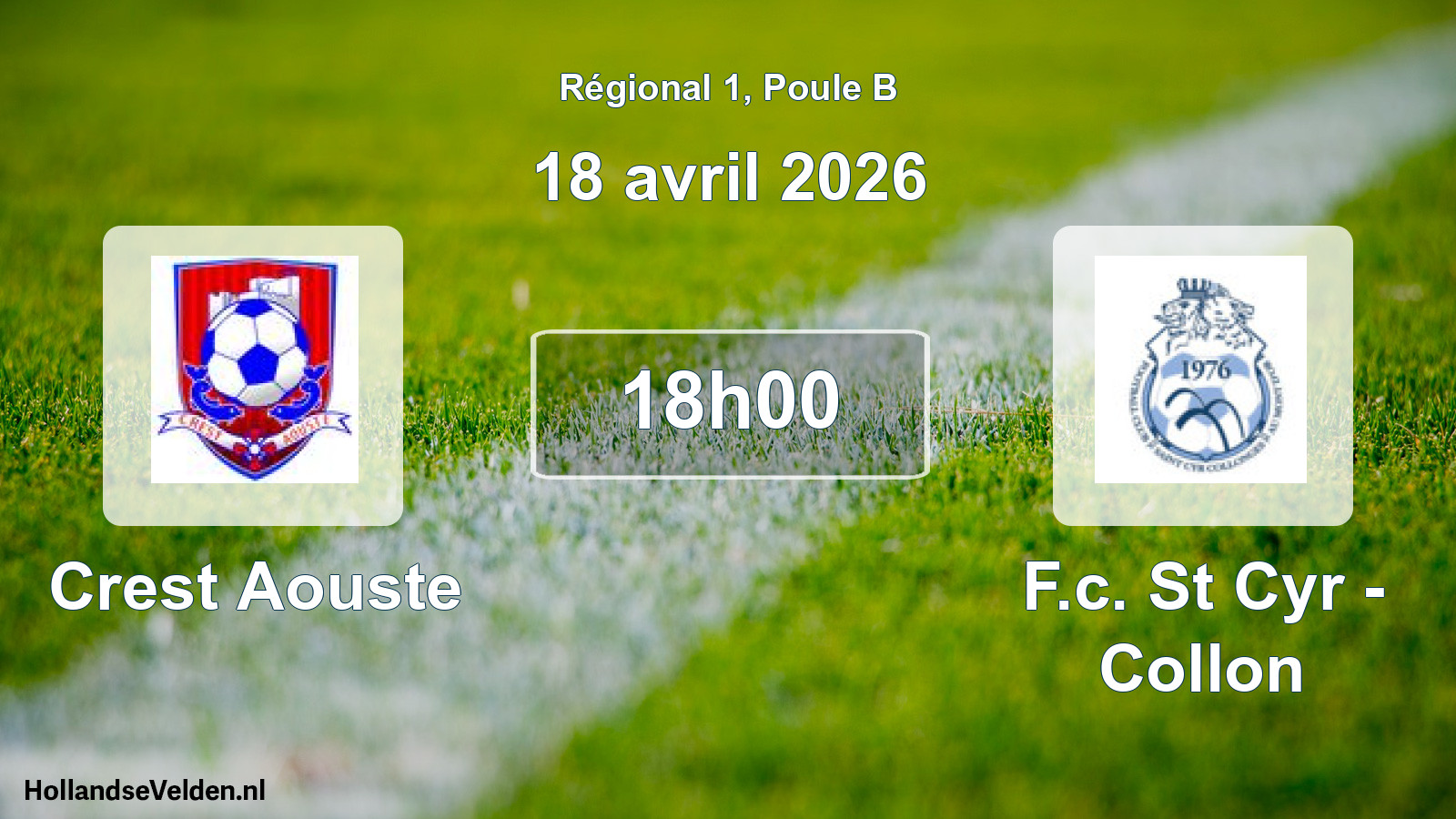 Scheduled Match: Crest Aouste - F.c. St Cyr - Collon (18 April 2026)