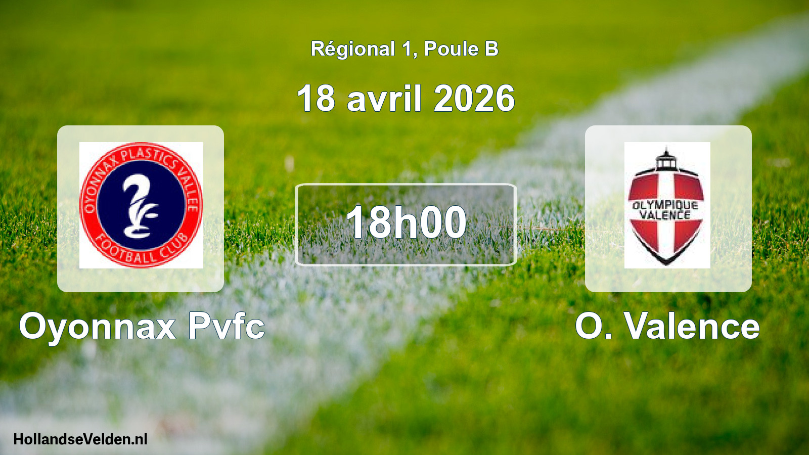 Geplande wedstrijd: Oyonnax Pvfc - O. Valence (18 april 2026)
