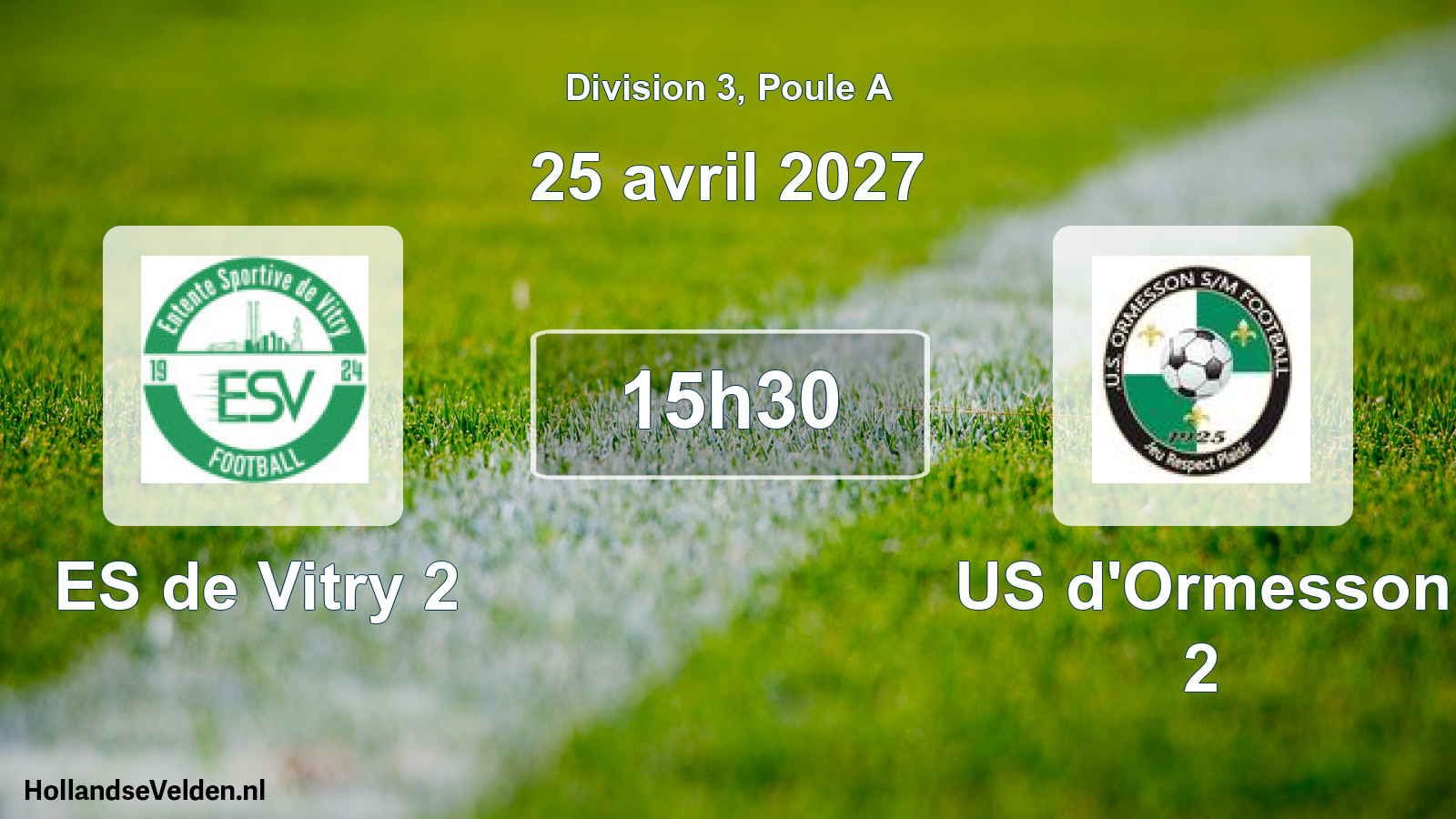 Scheduled Match: ES de Vitry 2 - US d'Ormesson 2 (25 April 2027)