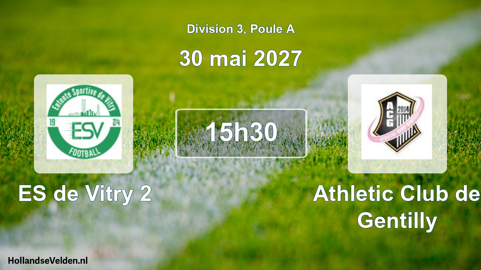Match programmé: ES de Vitry 2 - Athletic Club de Gentilly (30 mai 2027)