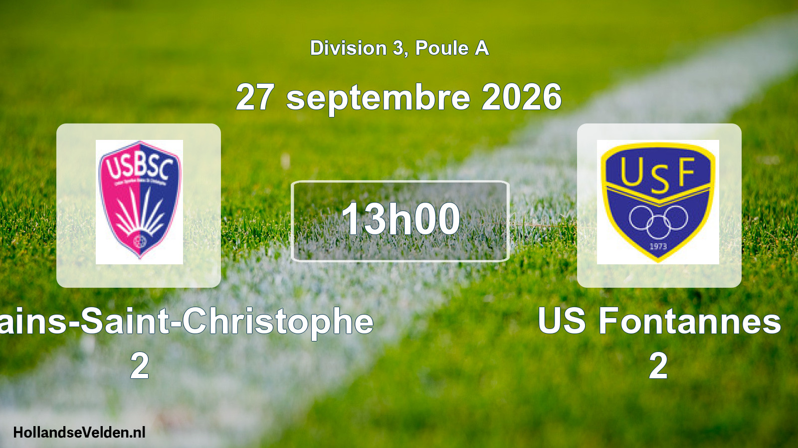 Scheduled Match: US Bains-Saint-Christophe 2 - US Fontannes 2 (27 September 2026)