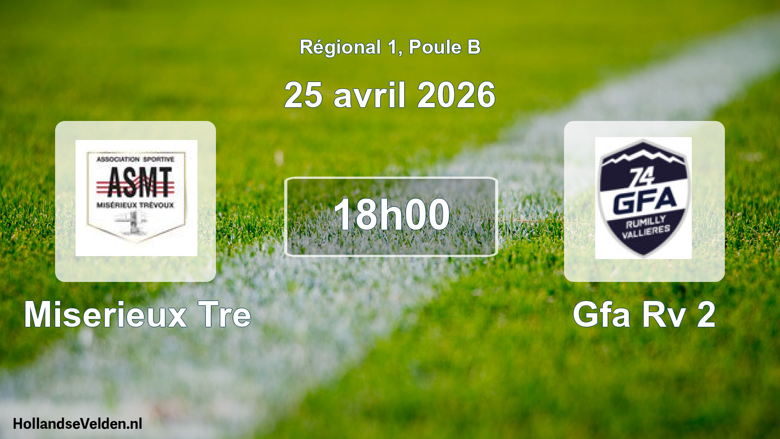 Scheduled Match: Miserieux Tre - Gfa Rv 2 (25 April 2026)