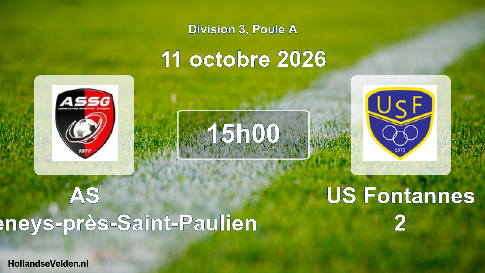 Scheduled Match: AS Saint-Geneys-près-Saint-Paulien - US Fontannes 2 (11 October 2026)