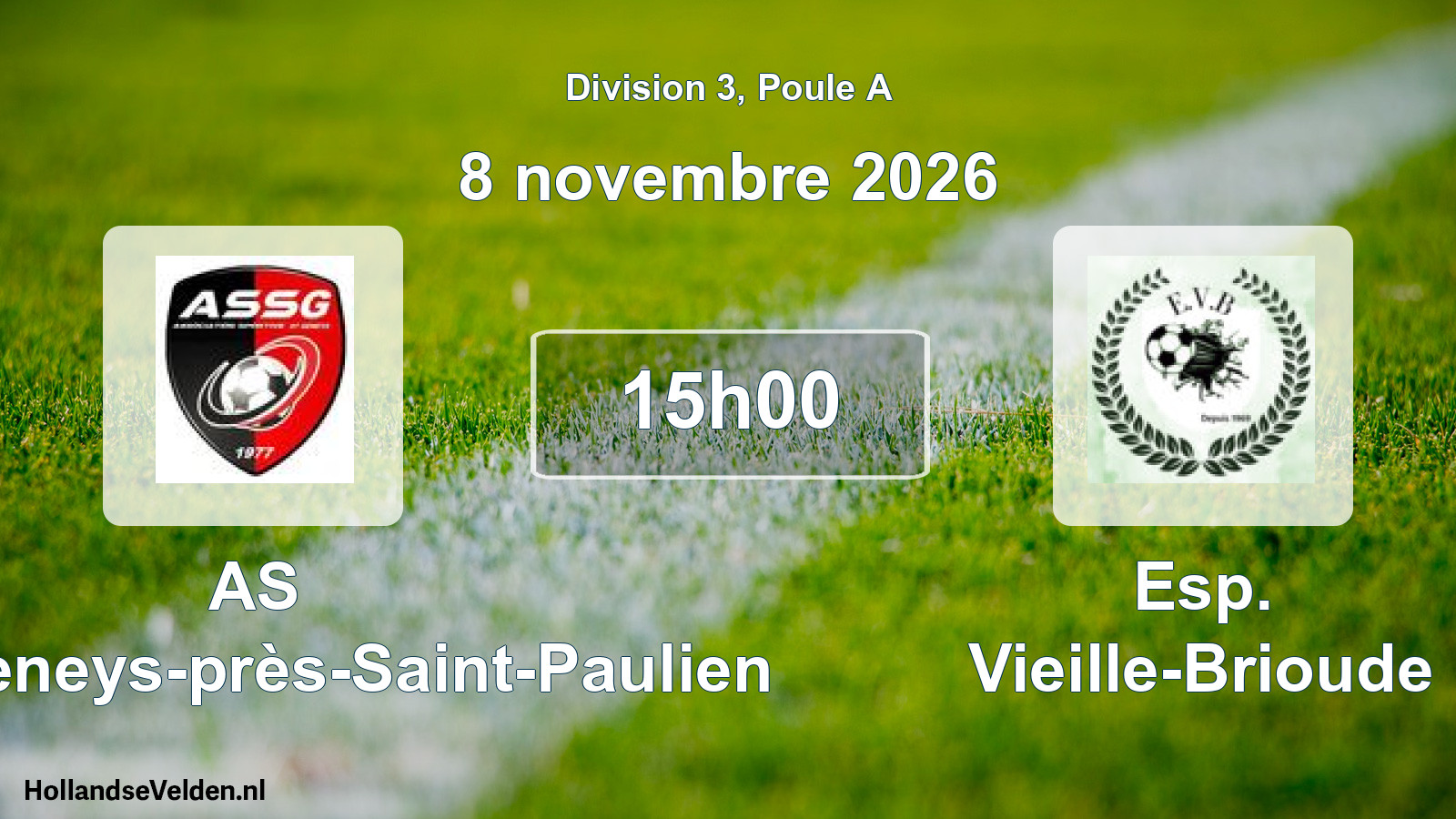Scheduled Match: AS Saint-Geneys-près-Saint-Paulien - Esp. Vieille-Brioude (8 November 2026)
