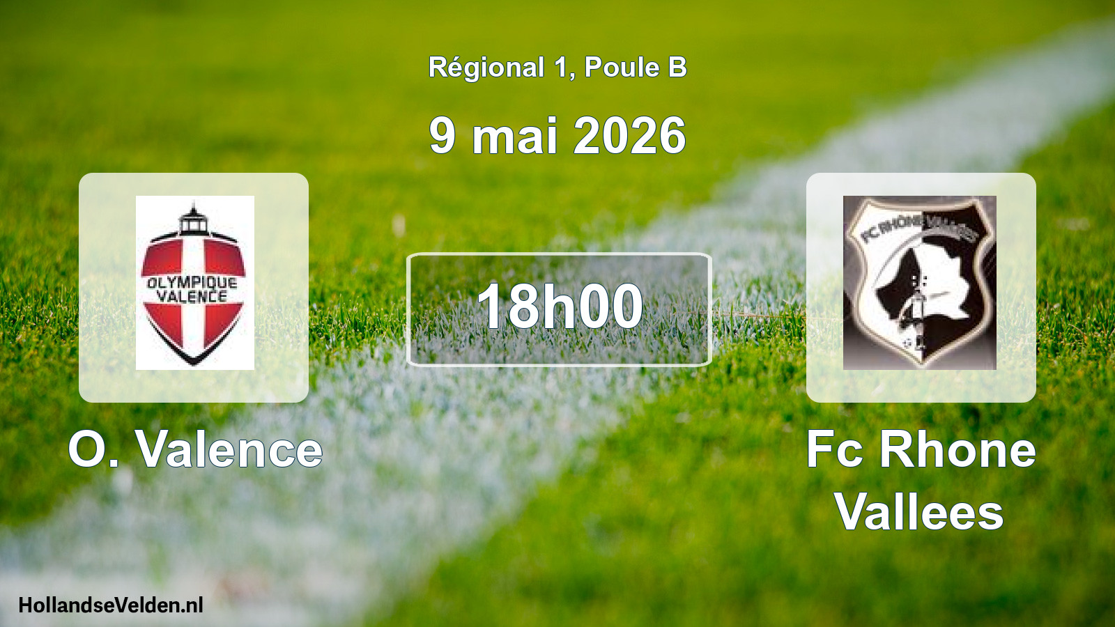 Geplande wedstrijd: O. Valence - Fc Rhone Vallees (9 mei 2026)