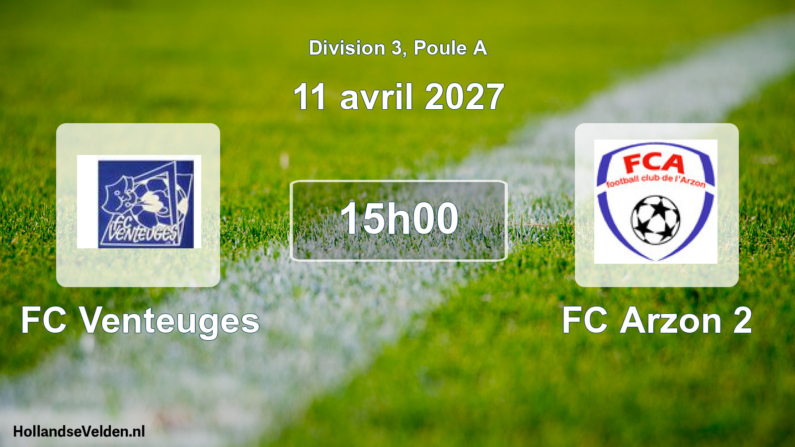 Match programmé: FC Venteuges - FC Arzon 2 (11 avril 2027)