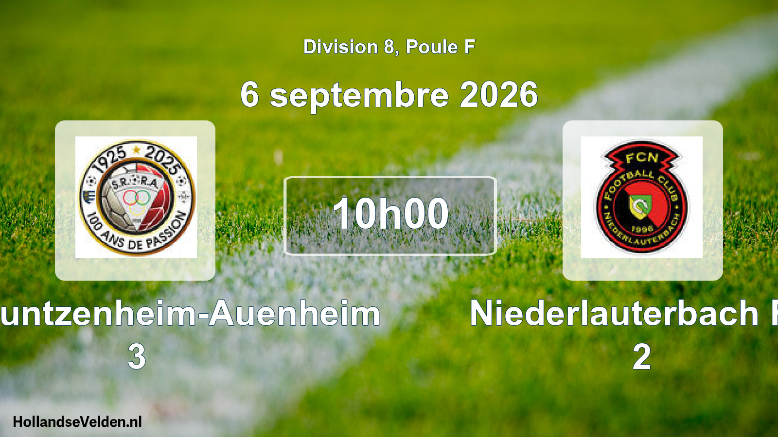 Scheduled Match: SR Rountzenheim-Auenheim 3 - Niederlauterbach FC 2 (6 September 2026)