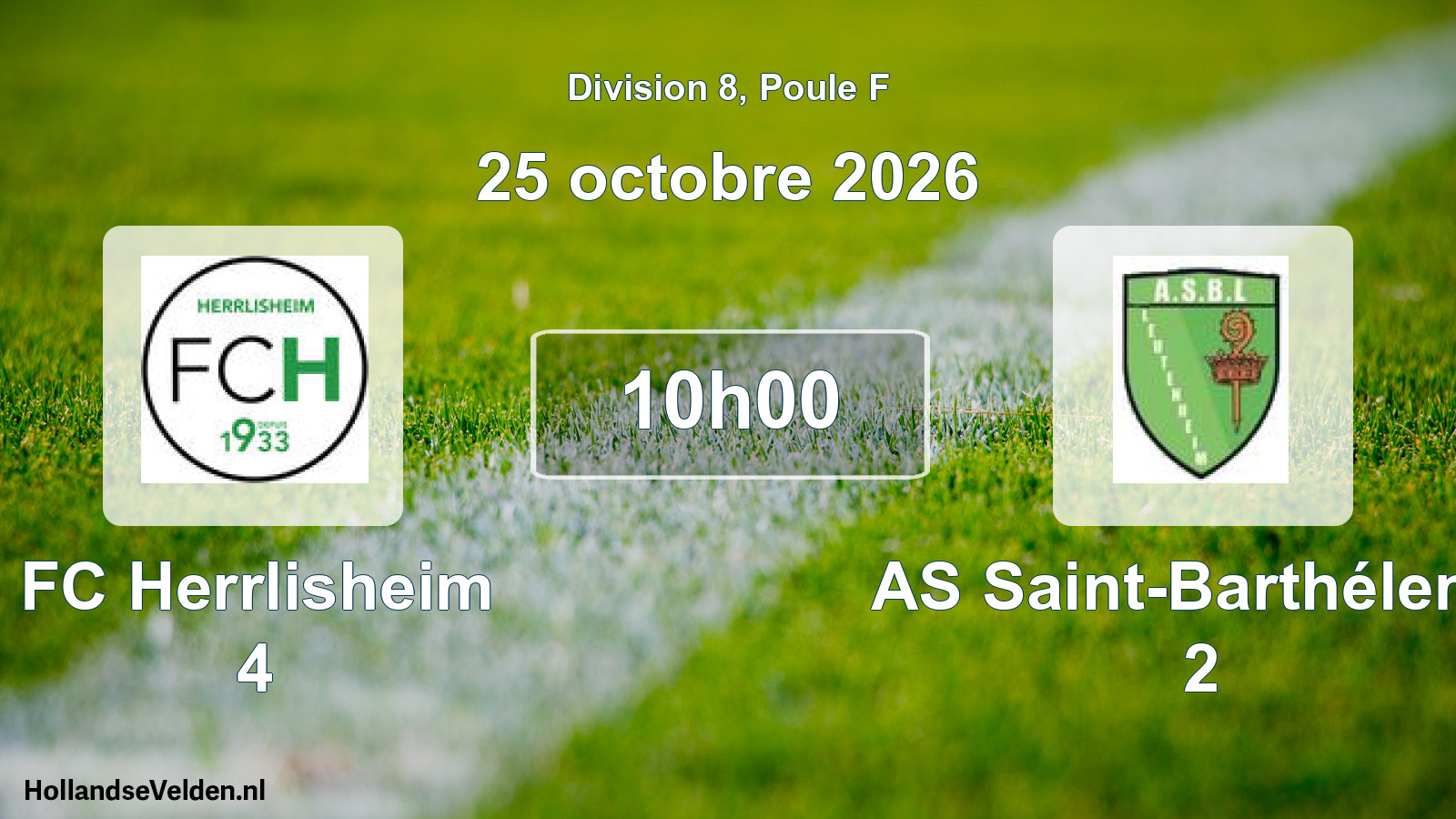 Scheduled Match: FC Herrlisheim 4 - AS Saint-Barthélemy 2 (25 October 2026)