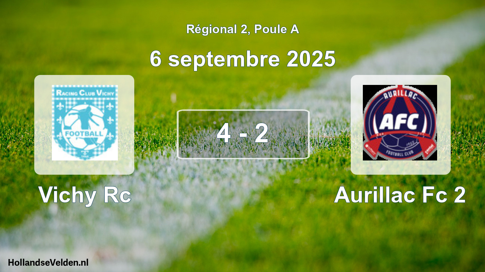 Total number of matches played: Vichy Rc - Aurillac Fc 2 4 - 2 (6 September 2025)