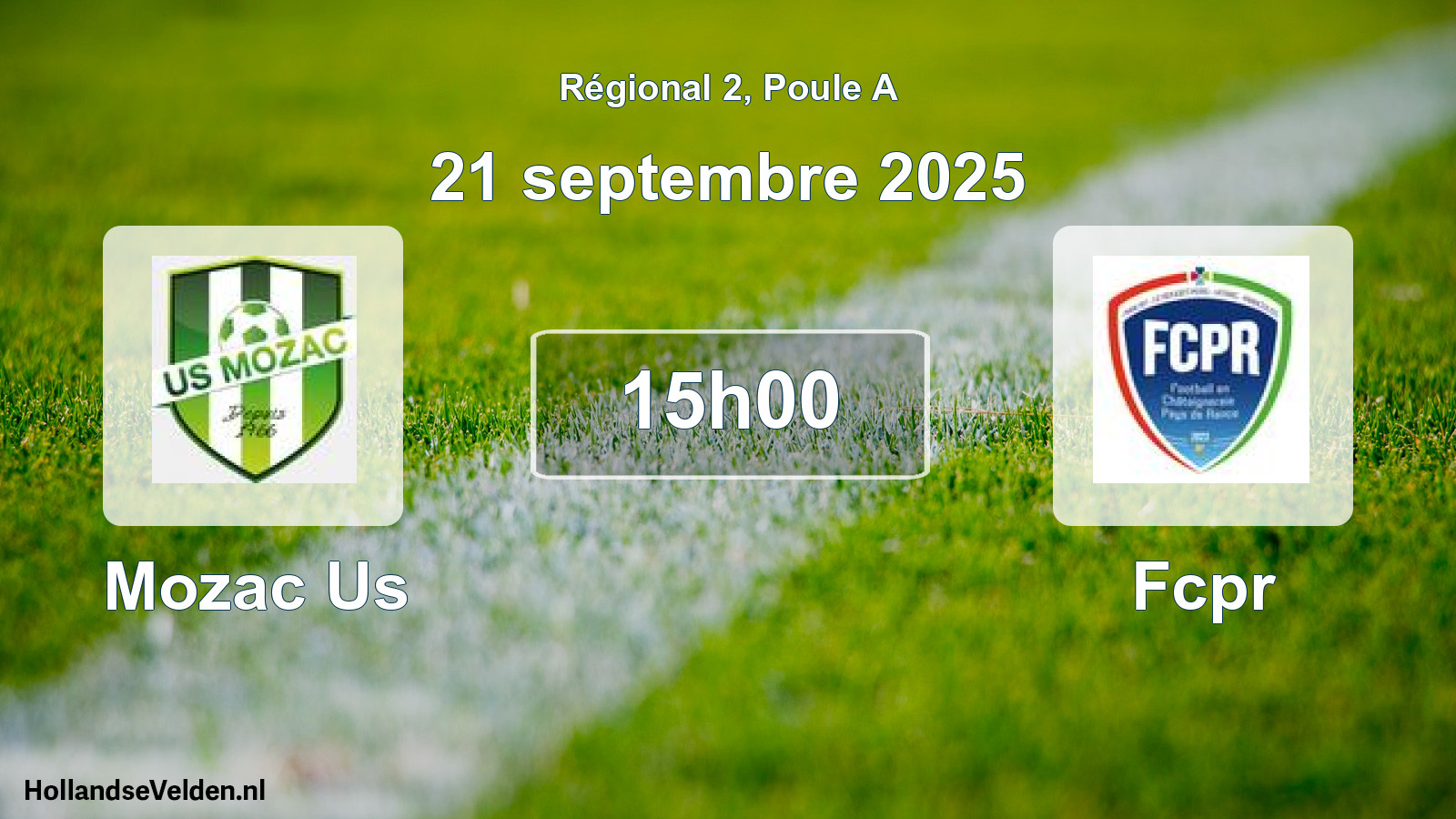 Scheduled Match: Mozac Us - Fcpr (21 September 2025)