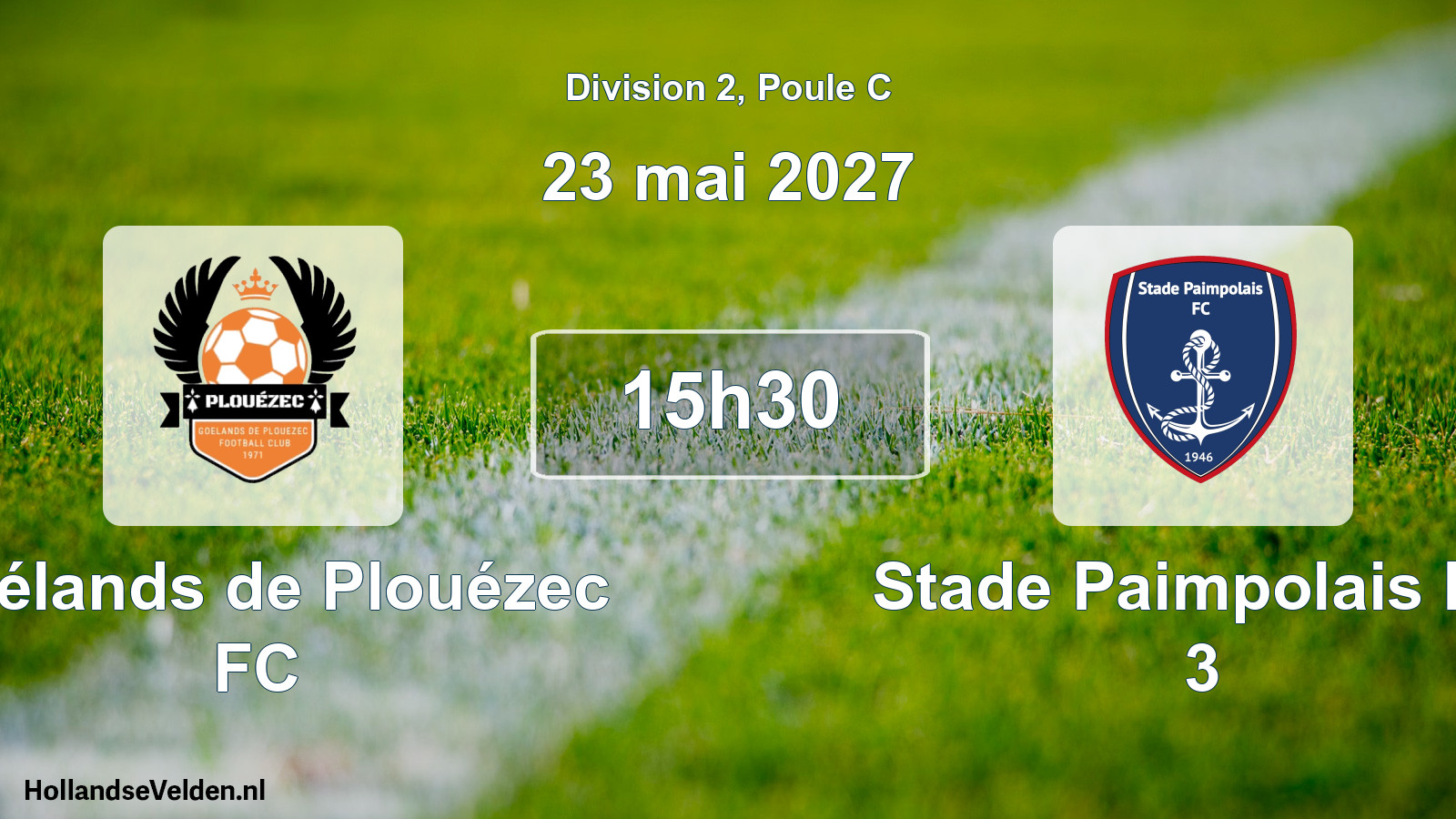 Match programmé: Goélands de Plouézec FC - Stade Paimpolais FC 3 (23 mai 2027)