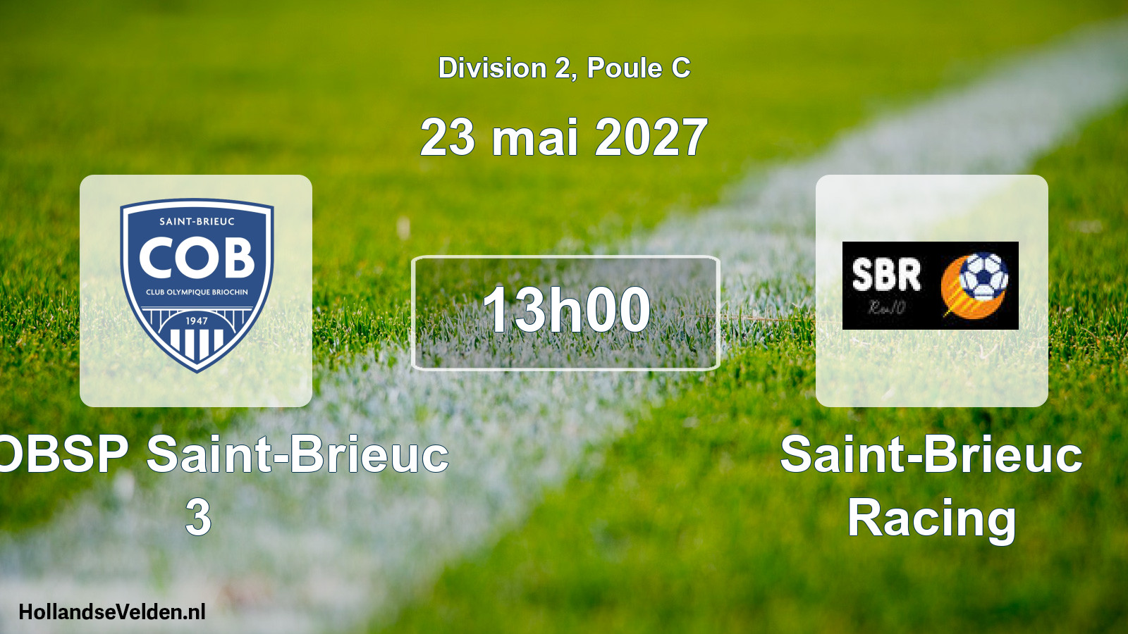 Match programmé: COBSP Saint-Brieuc 3 - Saint-Brieuc Racing (23 mai 2027)