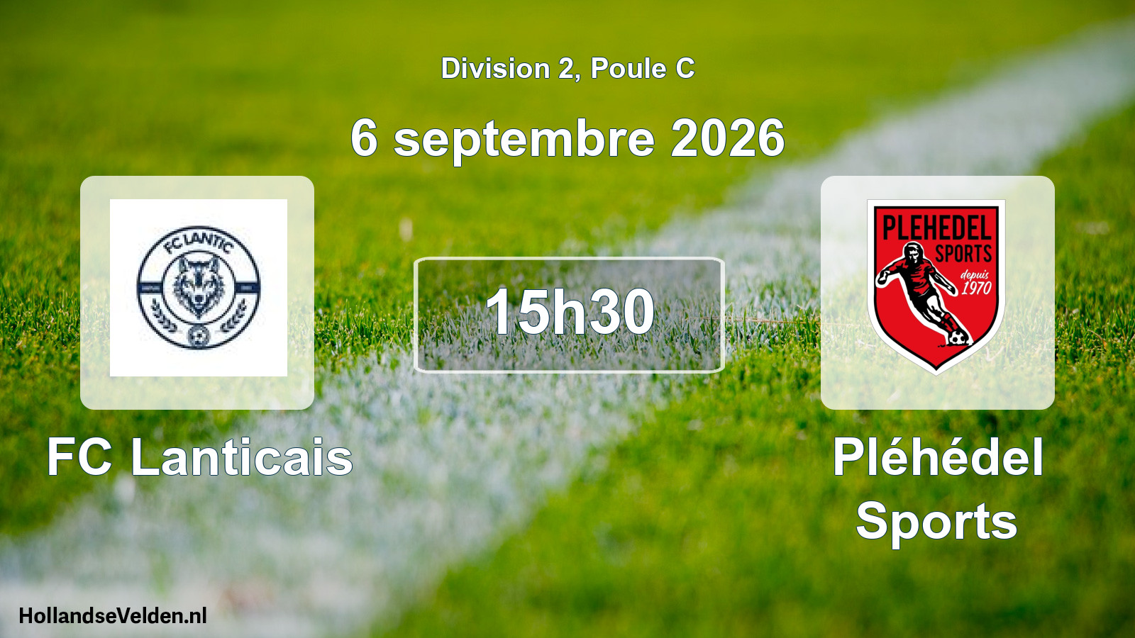 Match programmé: FC Lanticais - Pléhédel Sports (6 septembre 2026)