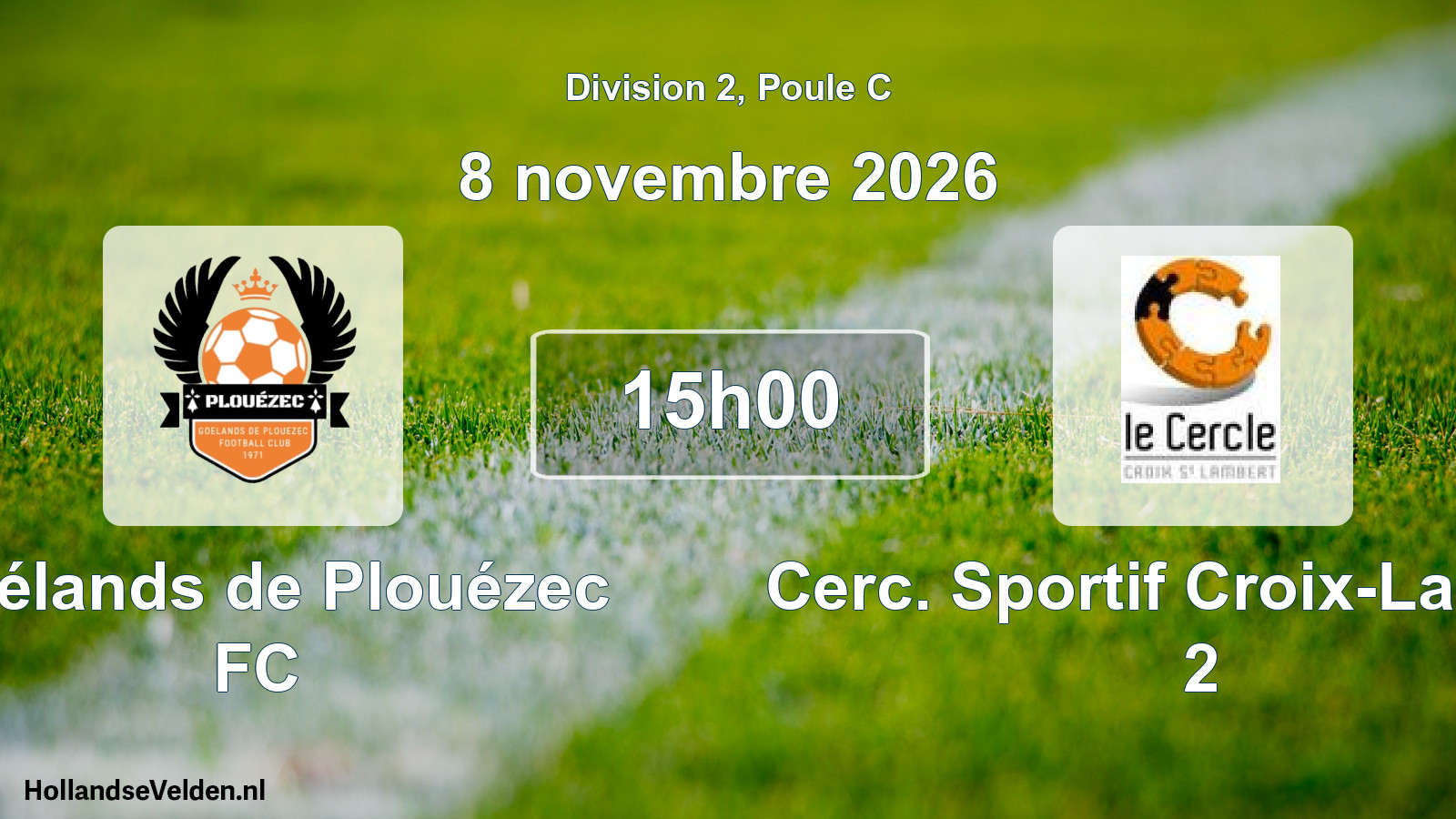 Scheduled Match: Goélands de Plouézec FC - Cerc. Sportif Croix-Lambert 2 (8 November 2026)