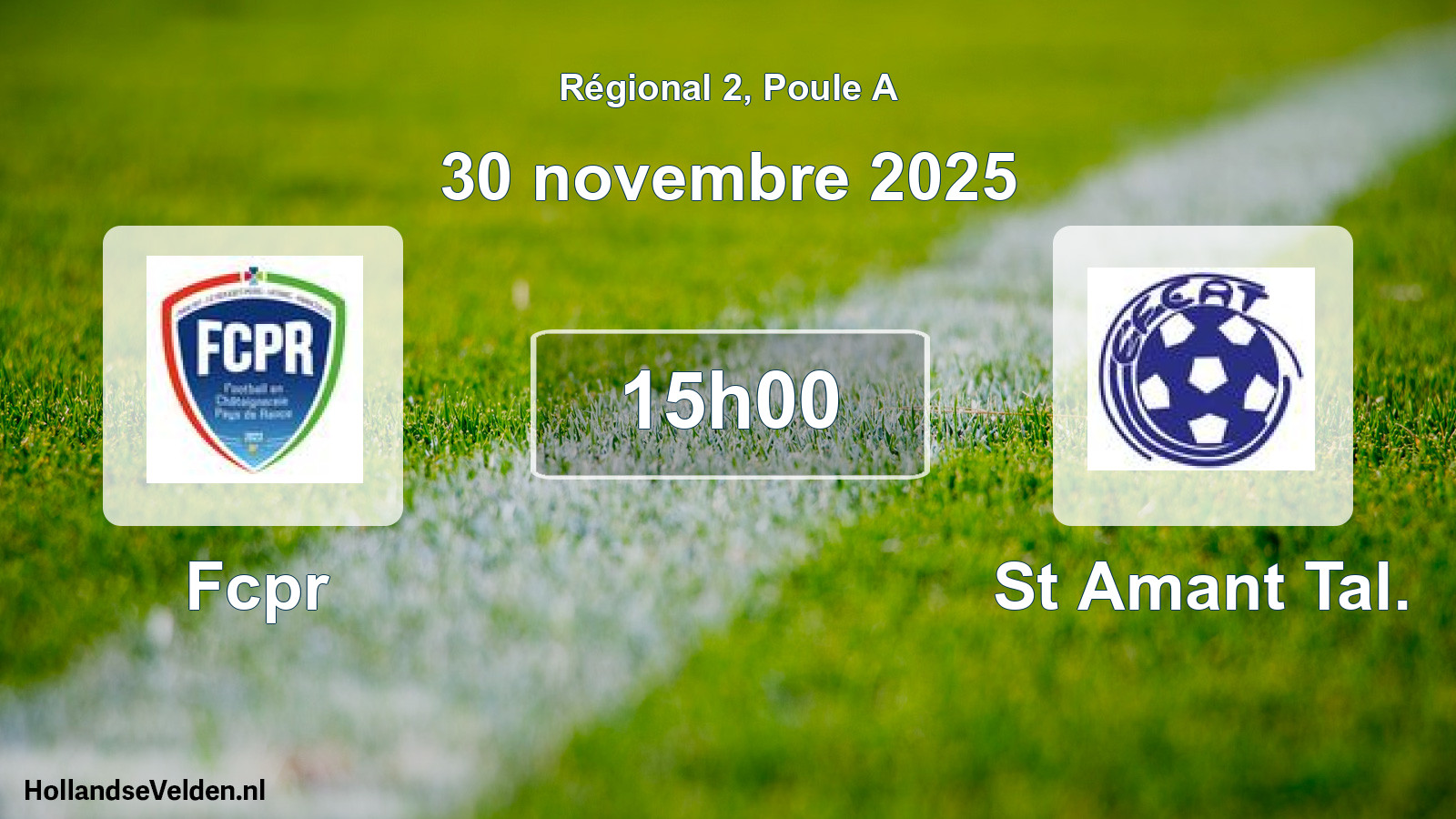 Scheduled Match: Fcpr - St Amant Tal. (30 November 2025)