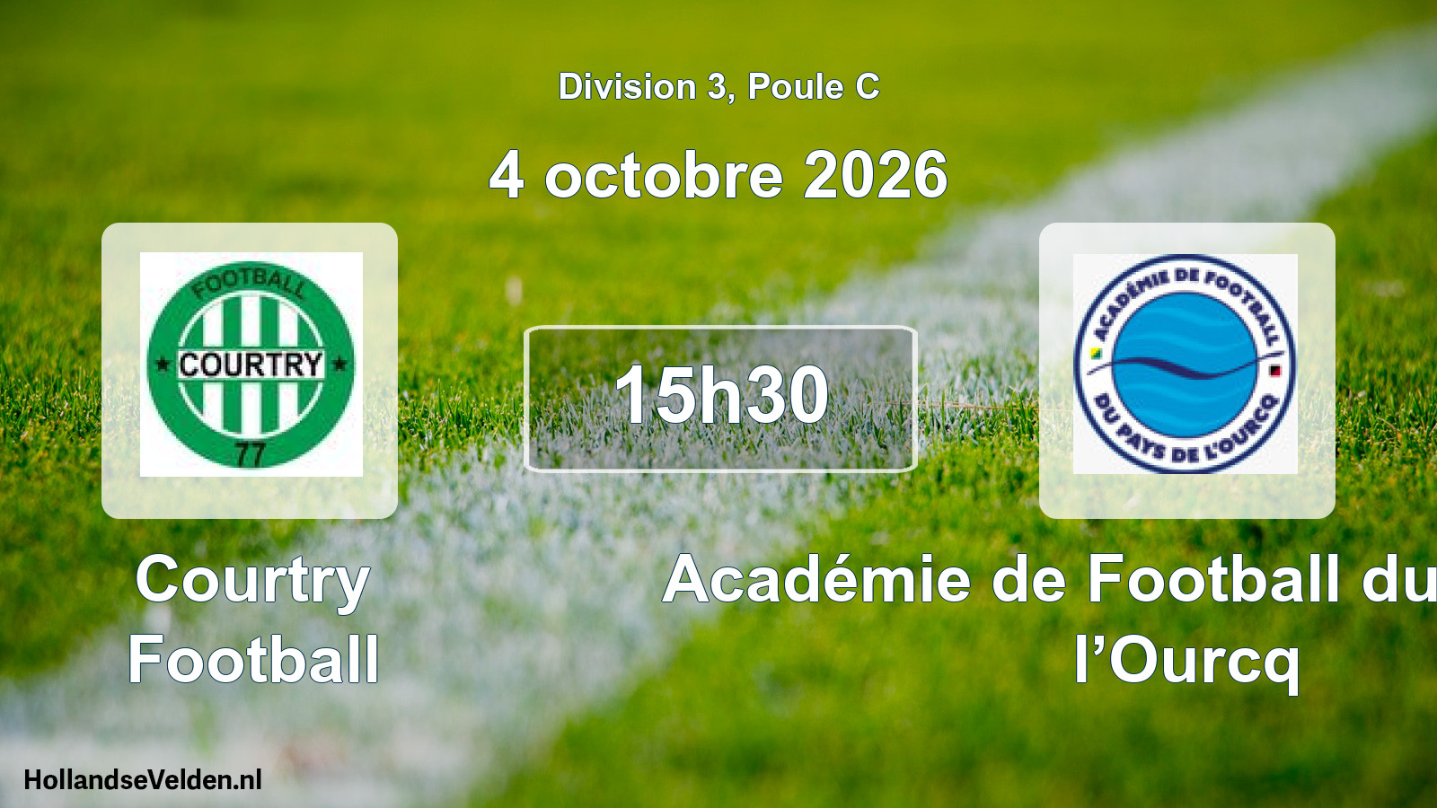 Scheduled Match: Courtry Football - Académie de Football du Pays de l’Ourcq (4 October 2026)
