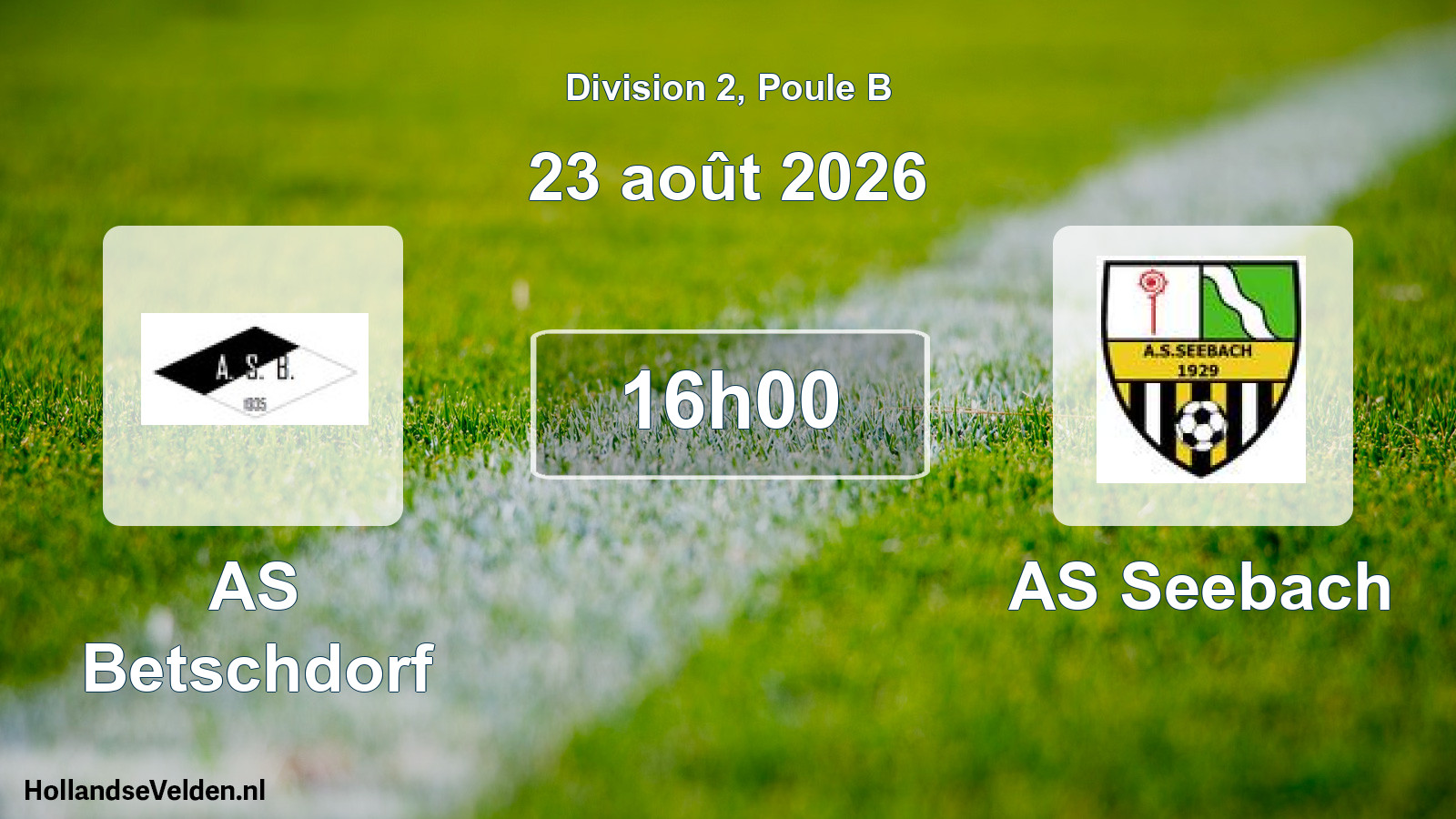 Scheduled Match: AS Betschdorf - AS Seebach (23 August 2026)