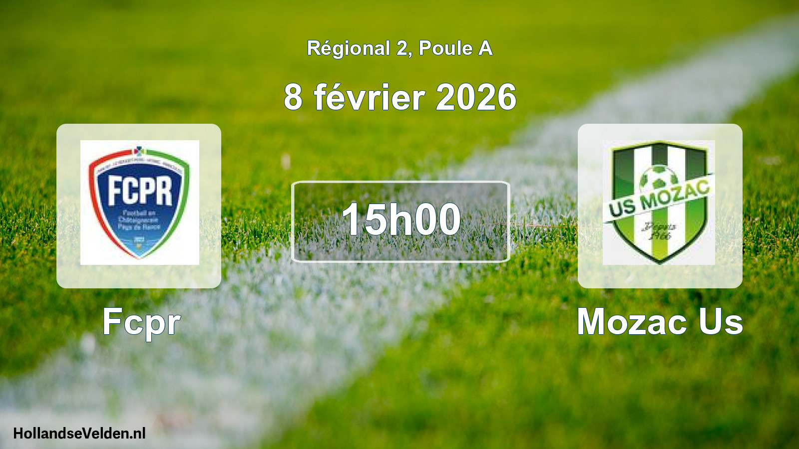 Geplande wedstrijd: Fcpr - Mozac Us (8 février 2026)