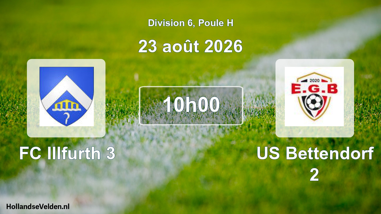 Scheduled Match: FC Illfurth 3 - US Bettendorf 2 (23 August 2026)