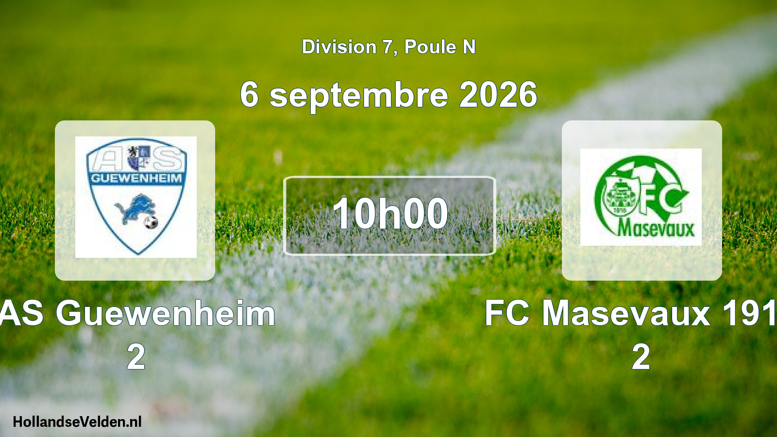 Scheduled Match: AS Guewenheim 2 - FC Masevaux 1915 2 (6 September 2026)