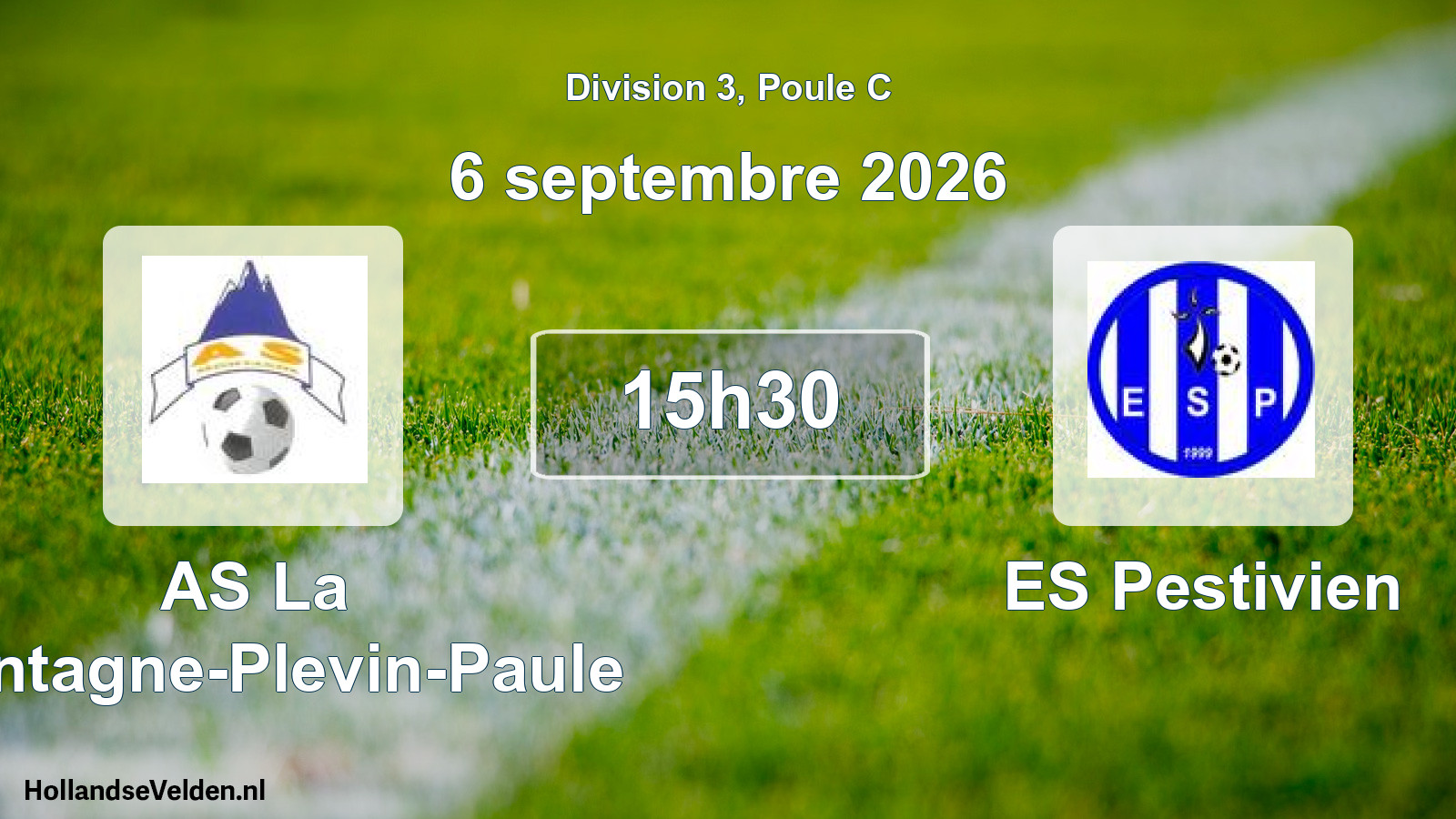 Match programmé: AS La Montagne-Plevin-Paule - ES Pestivien (6 septembre 2026)