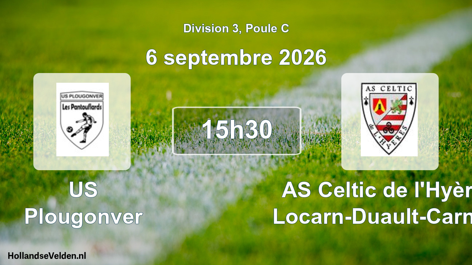 Match programmé: US Plougonver - AS Celtic de l'Hyères Locarn-Duault-Carnoët (6 septembre 2026)