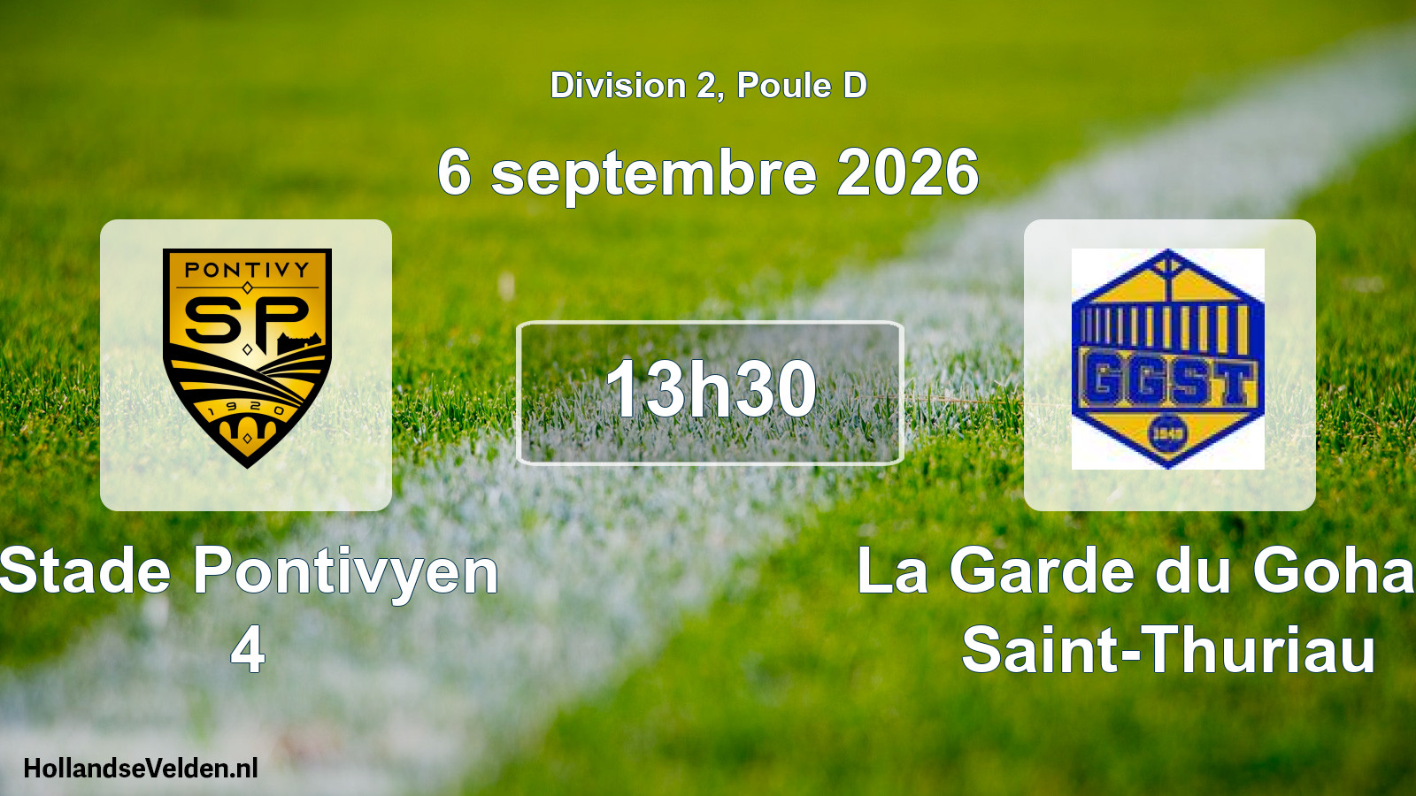 Scheduled Match: Stade Pontivyen 4 - La Garde du Gohaze Saint-Thuriau (6 September 2026)