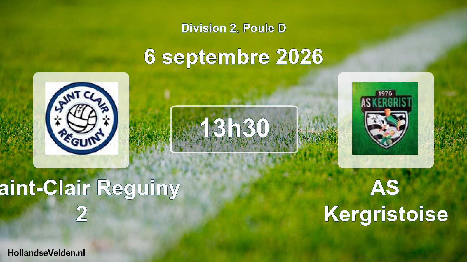 Scheduled Match: Saint-Clair Reguiny 2 - AS Kergristoise (6 September 2026)