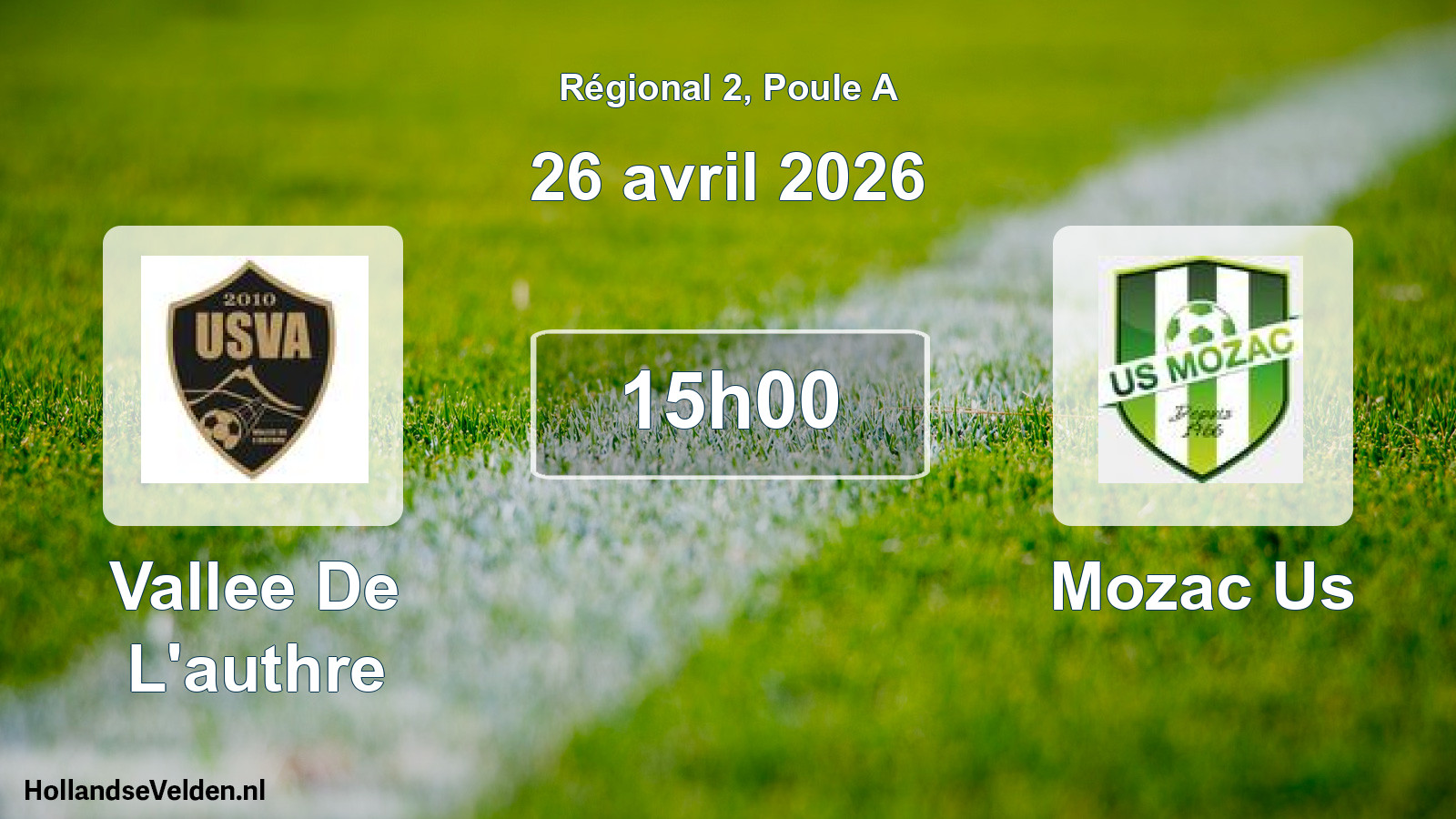 Scheduled Match: Vallee De L'authre - Mozac Us (26 April 2026)