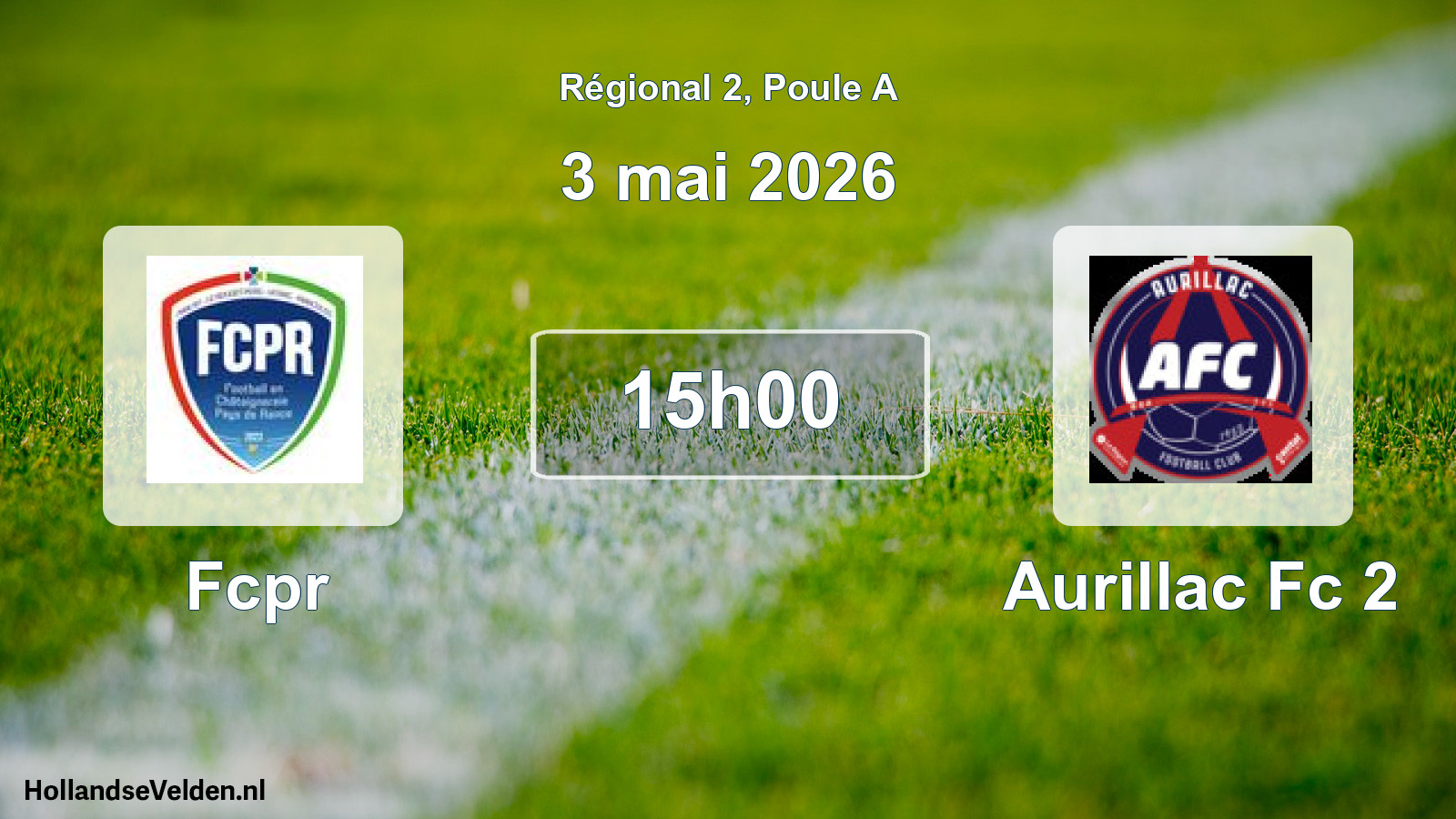 Geplande wedstrijd: Fcpr - Aurillac Fc 2 (3 mai 2026)