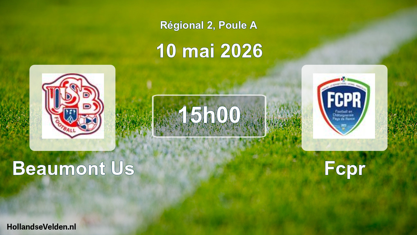 Geplande wedstrijd: Beaumont Us - Fcpr (10 mei 2026)