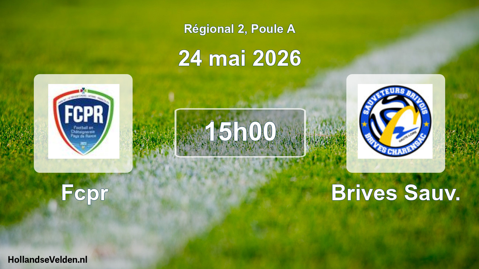 Scheduled Match: Fcpr - Brives Sauv. (24 May 2026)