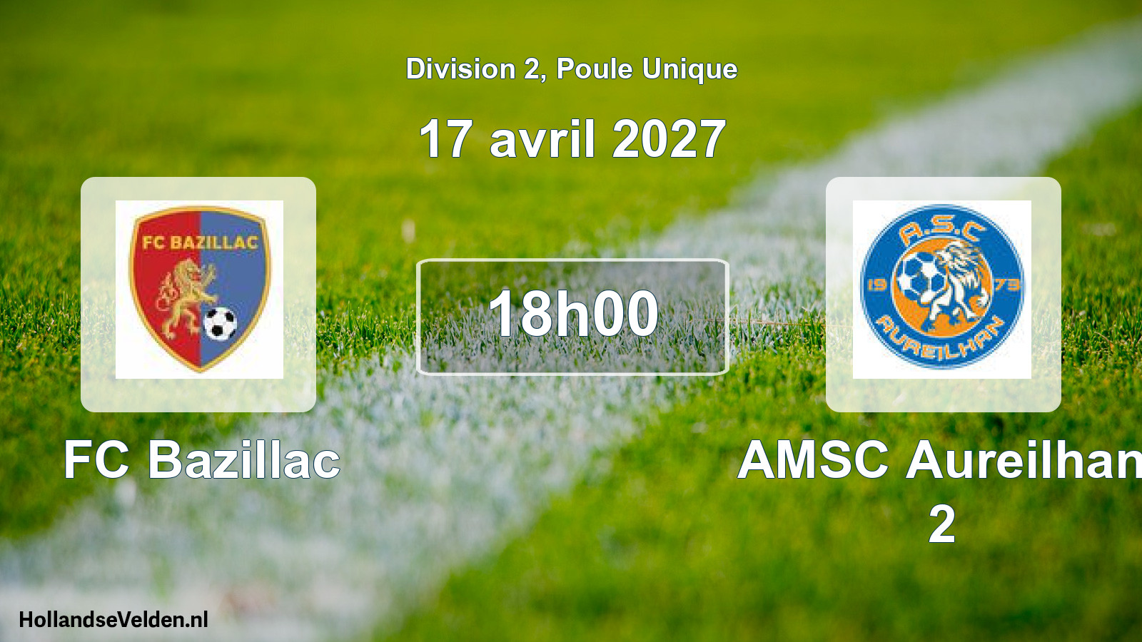 Match programmé: FC Bazillac - AMSC Aureilhan 2 (17 avril 2027)