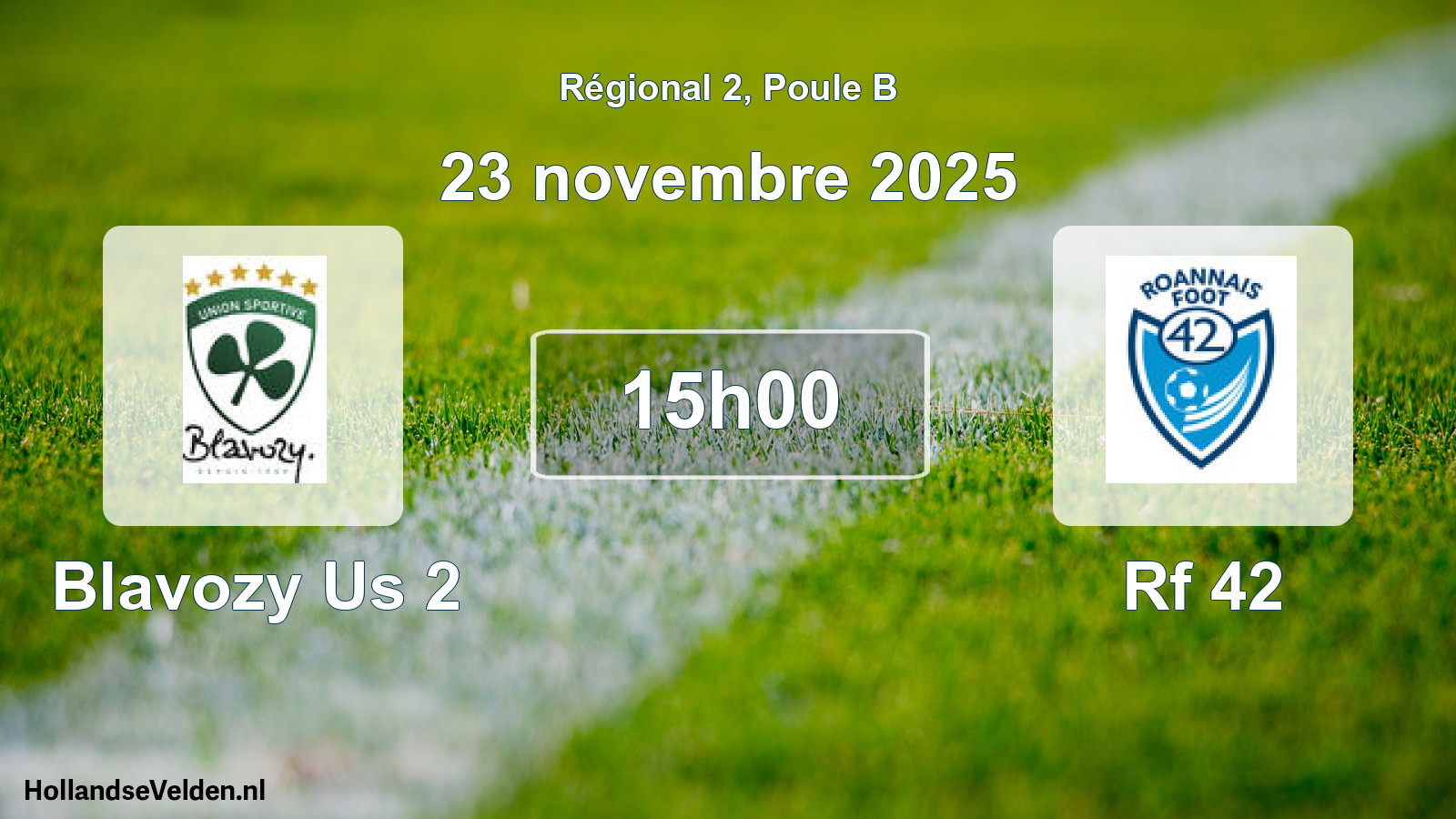 Scheduled Match: Blavozy Us 2 - Rf 42 (23 November 2025)