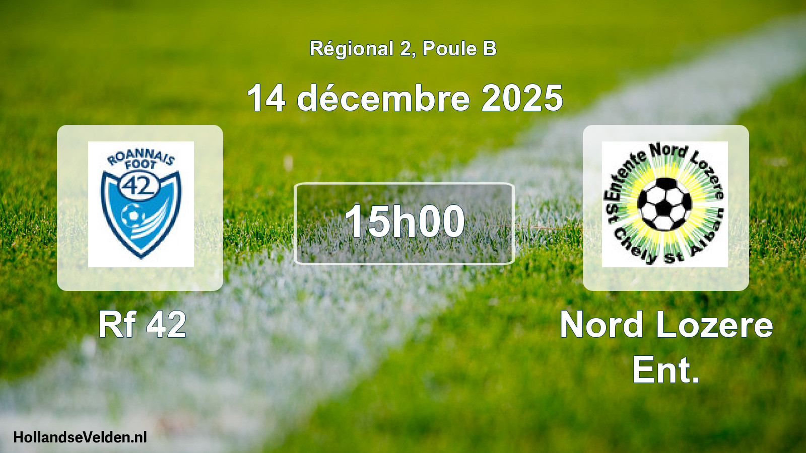 Geplande wedstrijd: Rf 42 - Nord Lozere Ent. (14 décembre 2025)